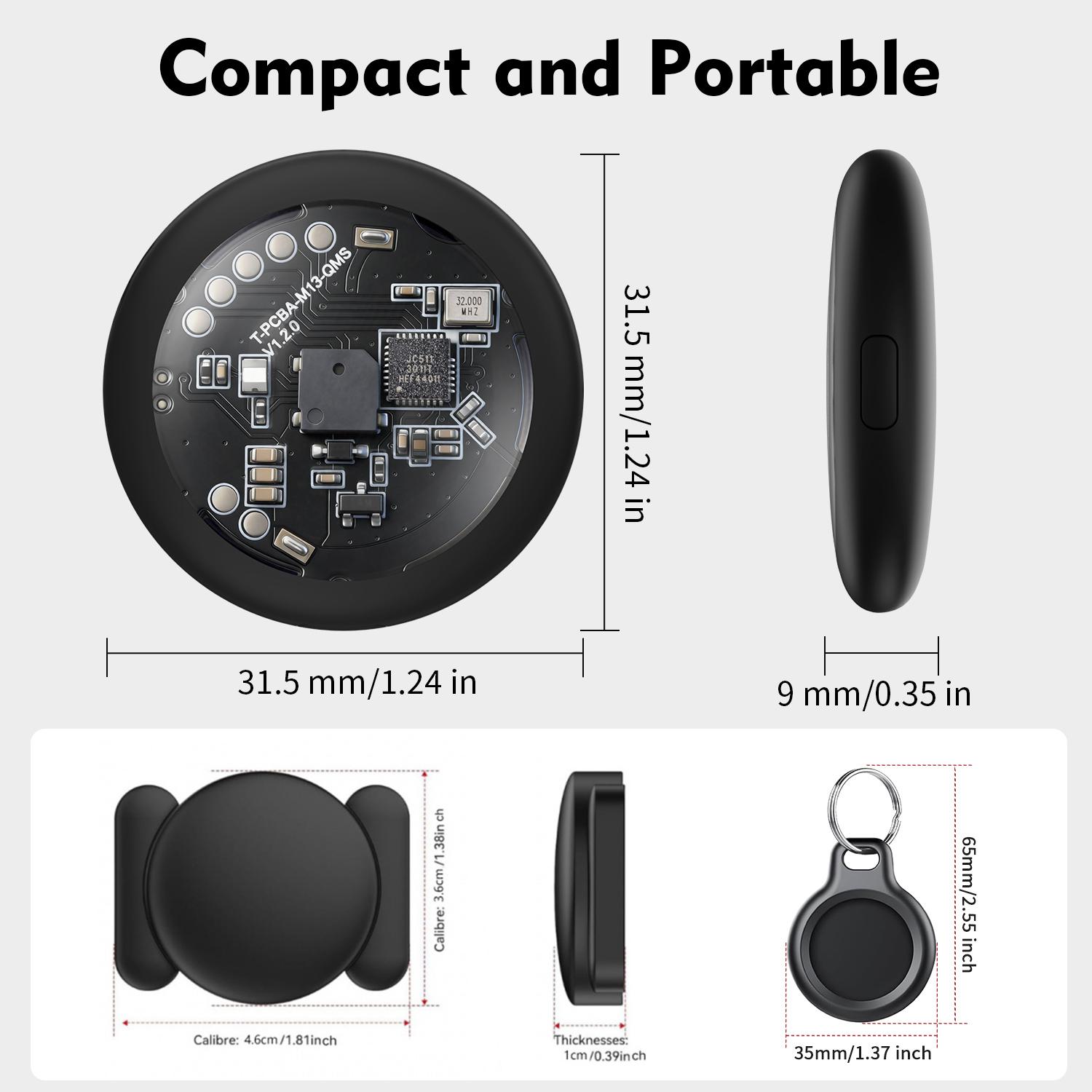 Car GPS tracker, mini Tracker device, with waterproof and anti-magnetic case - no monthly fee - Best invisible GPS tracker, anti-loss device, compatible with Apple Find My Father's Day gift