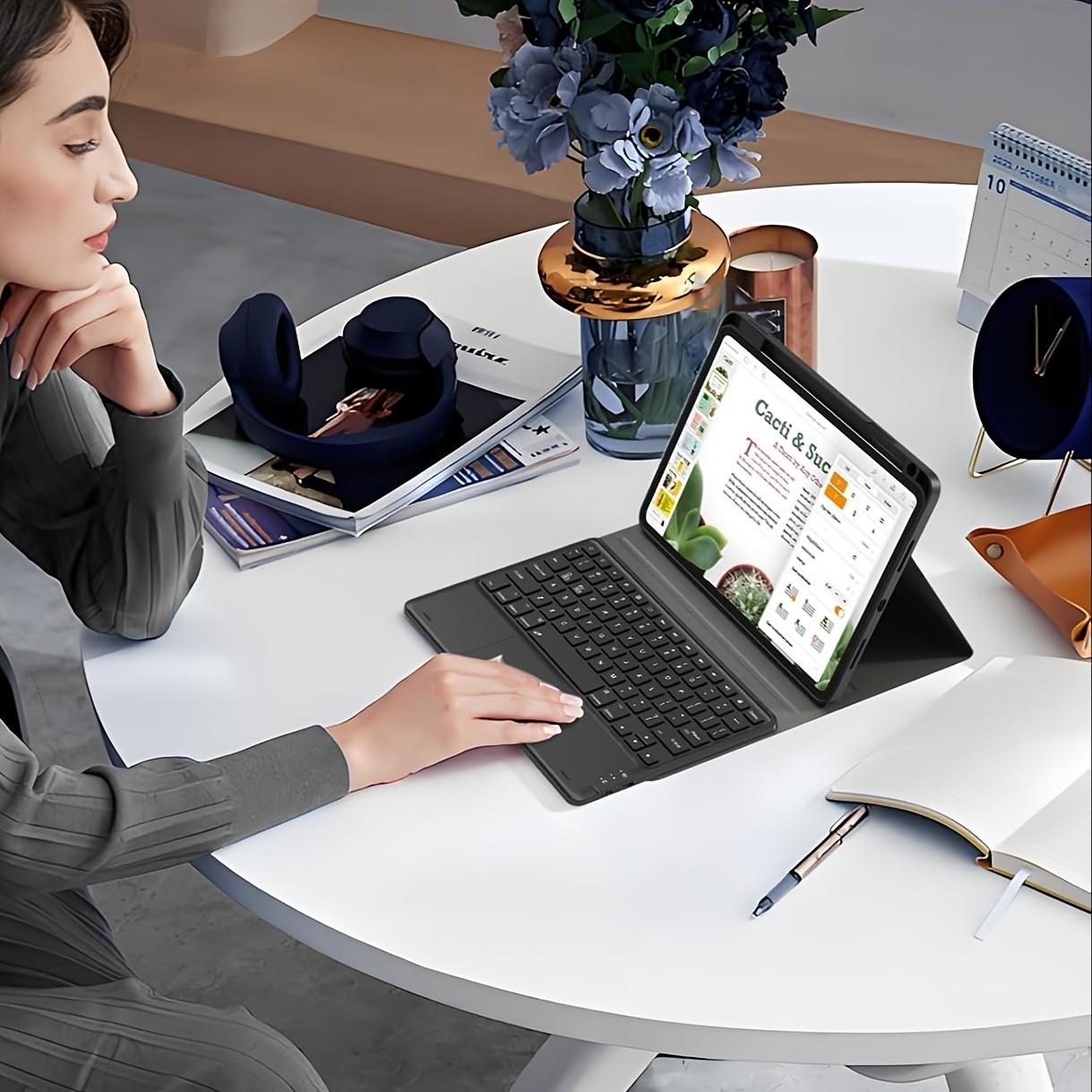 iPad Air 11-Inch Keyboard Case, Compatible with M3/m2, iPad Pro 11-Inch Gen2022, Multi-Touch Board, Pen Holder, Detachable Design