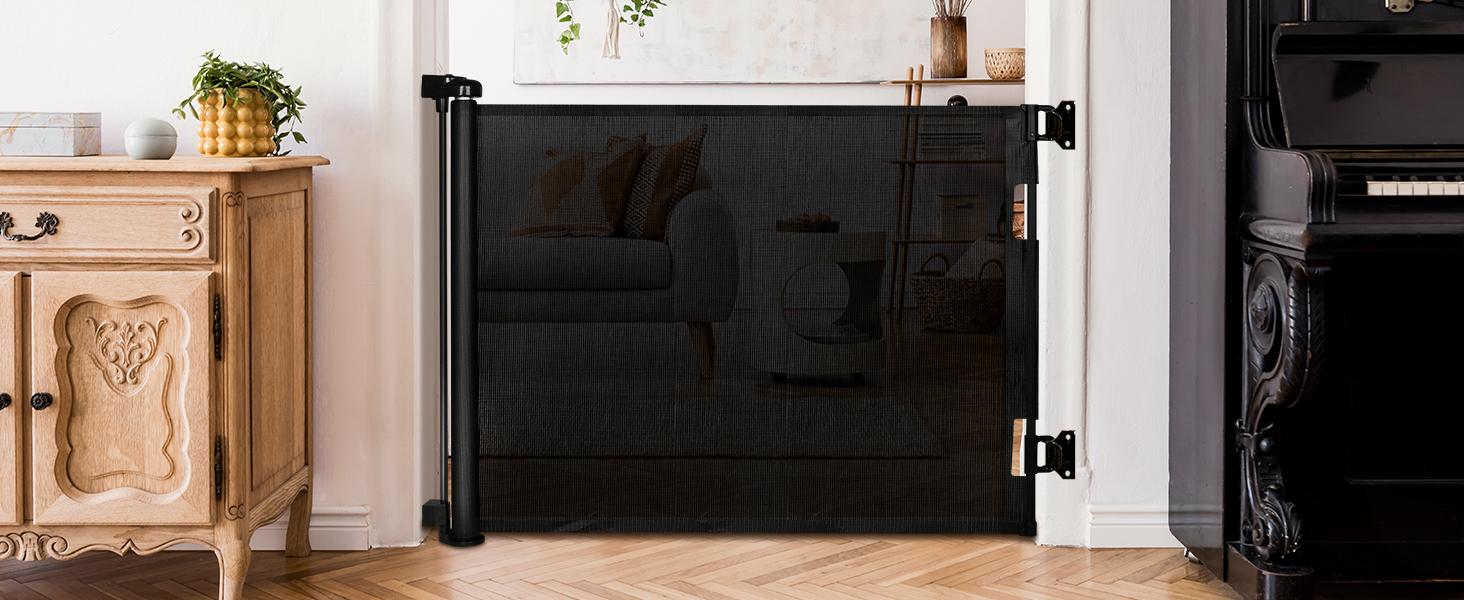 Retractable Baby Gate 33" Tall Extends up to 55" 71" 118" 168" 197" Wide Child Safety Gate for Doorways Stairs Hallways Indoor Outdoor Infant Mesh Dog Gate Easy Installation Retractable Baby Gate 33" Tall Extends up to 55" 71" 118" 168" 197" Wide Child Safety Gate for Doorways Stairs Hallways Indoor Outdoor Infant Mesh Dog Gate Easy Installation