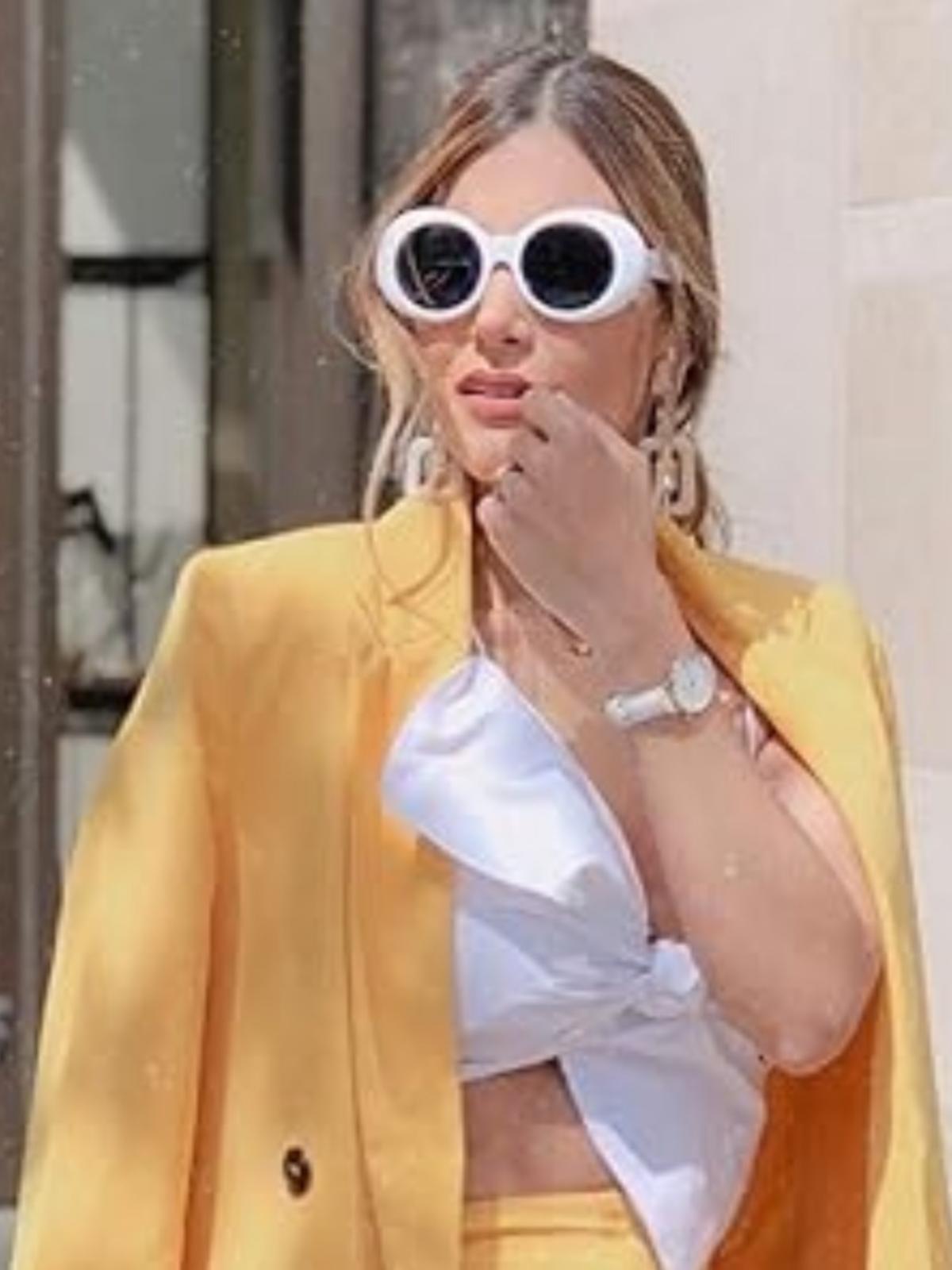 FEISEDY White Clout Goggles Sunglasses Women Men Retro Oval Sunglasses Girls Boys Sunglasses B2253