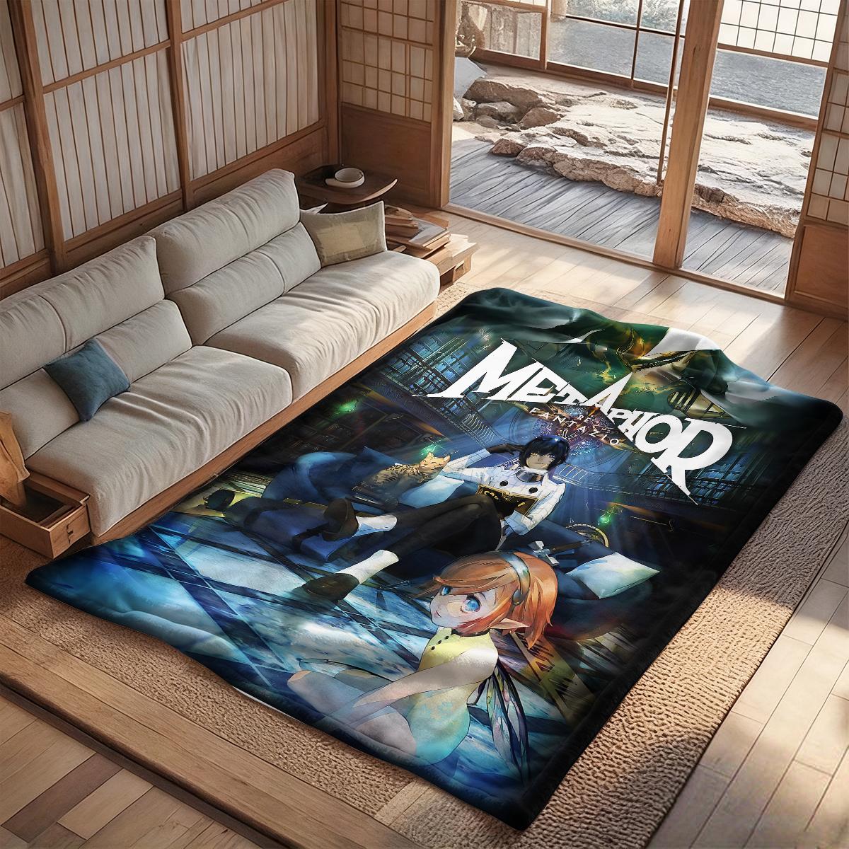 Metaphor ReFantazio creativity  flannel blanket, exclusive gift for home, office, camping travel, personalized pattern design, modern style, soft texture