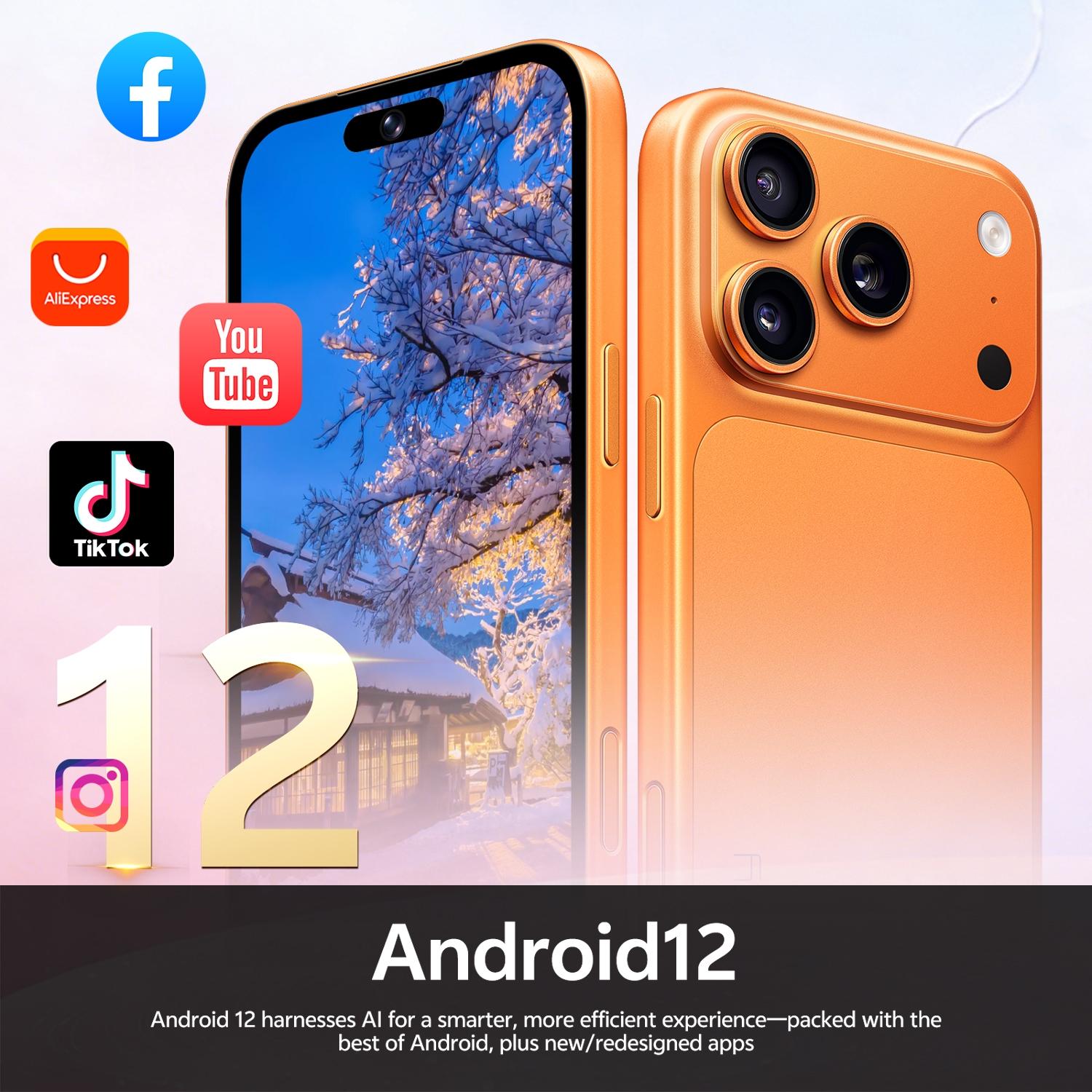 Astarry 17 Pro Max Smartphone, 3gb+32GB RAM, 6.75-Inch Screen, Quad-Core Processor, 4100mah Battery, Android 12.0 Os, 4g Full Network, Large Screen Smartphone