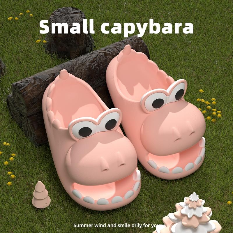 Crocodile Fun Shape Open Toe Thick Sole Slippers, Couple Slippers, Comfortable and Stylish, Perfect for Casual Wear