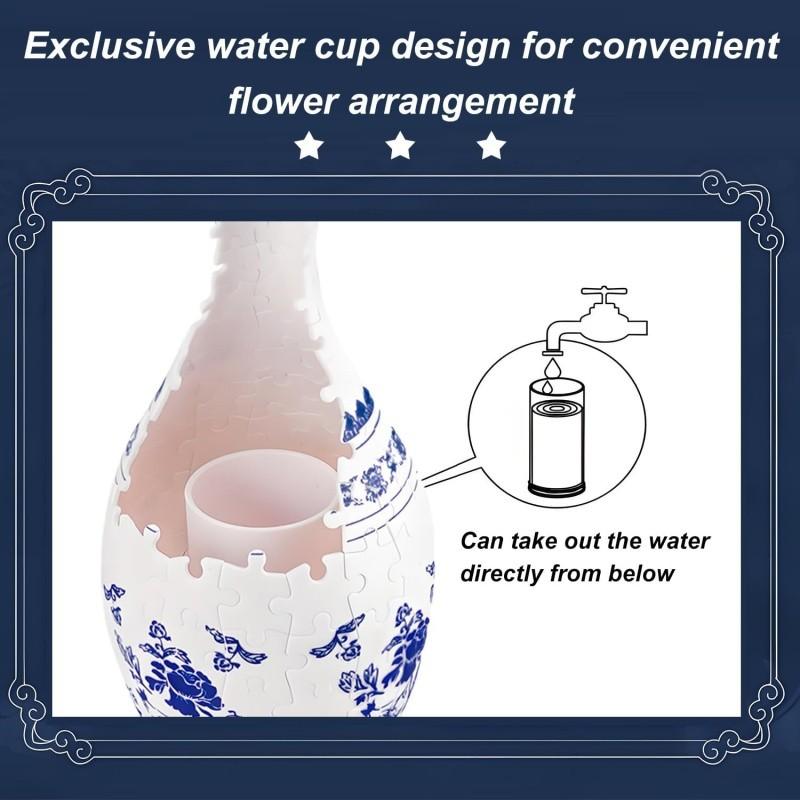 3D Puzzle Planter Vase for Adult 160 Pieces Plastic DIY Flower Vase for Home Decoration House Warming Gift for Flower Arrangements and Home Decoration