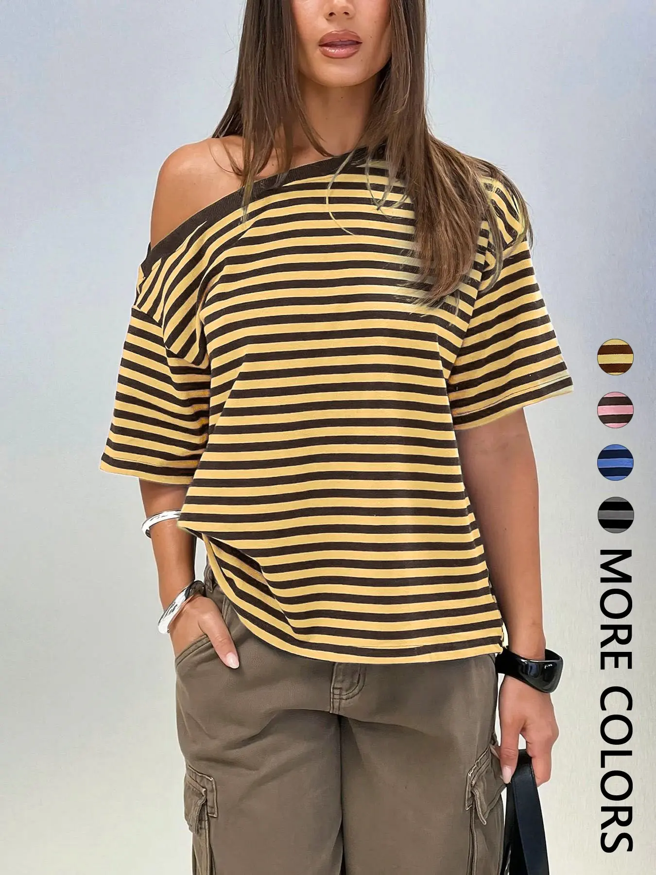 Brown & yellow stripes