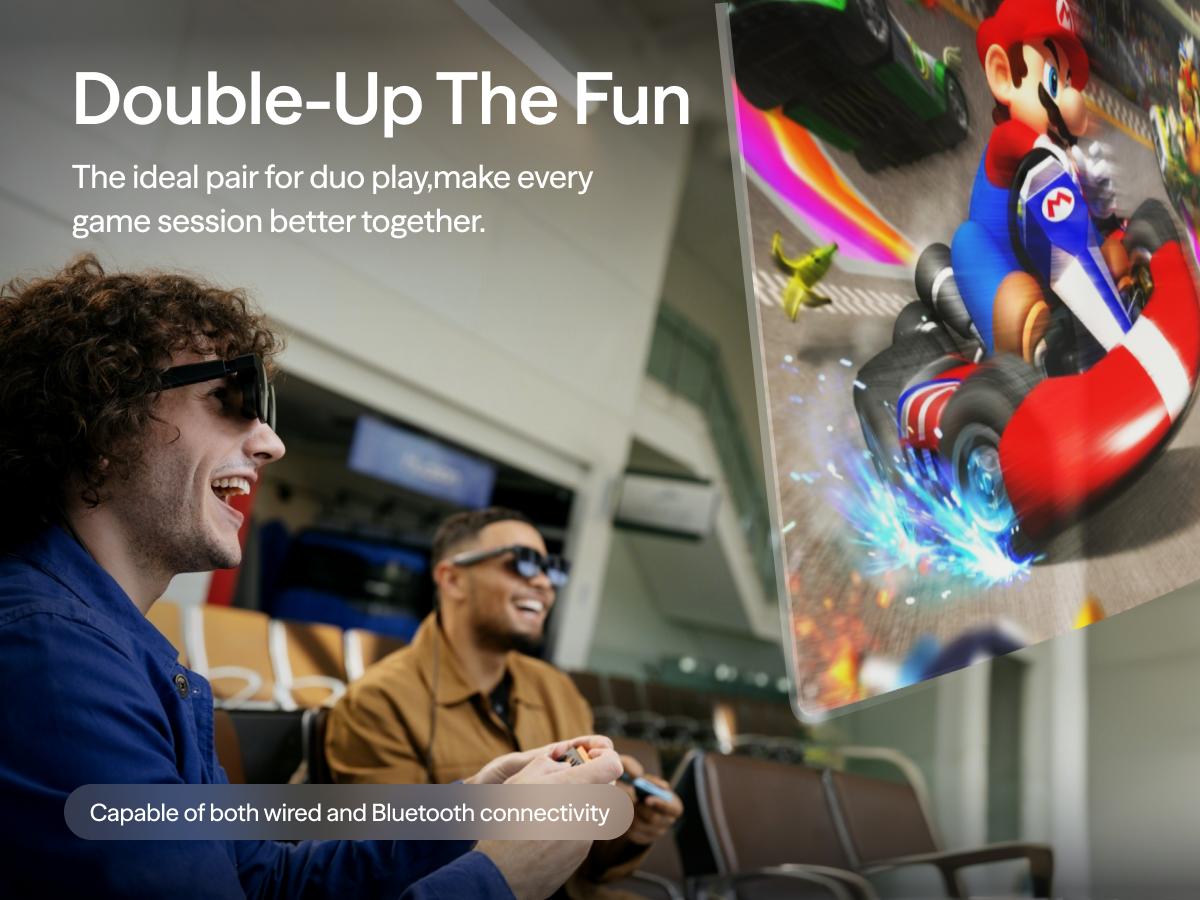 VITURE × 8BitDo Ultimate 2C Bluetooth Gaming Controller for Switch & Switch 2 | 6-Axis Motion Control | Hall Effect Joysticks | Rumble Vibration | Turbo Function | Wake on Shake | Smoky Translucent