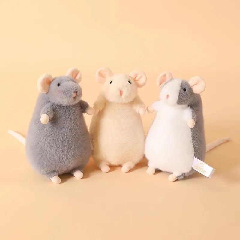 Nice Accompanying Decoration Cute Fancy Rat Plush Toys Soft Stuffed Animal Doll Plush Small Mouse Pendant Keychain Funny Gifts