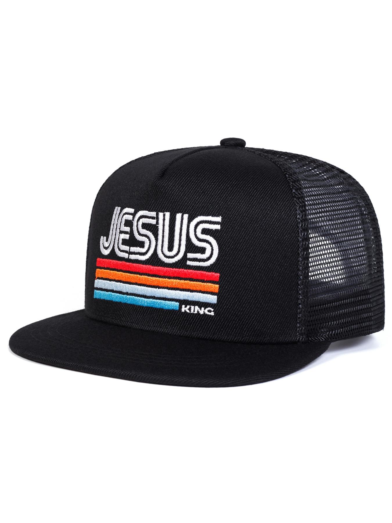 Unisex Jesus Hip-Hop Baseball Cap, Adjustable Outdoor Sun Protection Hat, Casual Cartoon Design for Spring & Fall Travel
