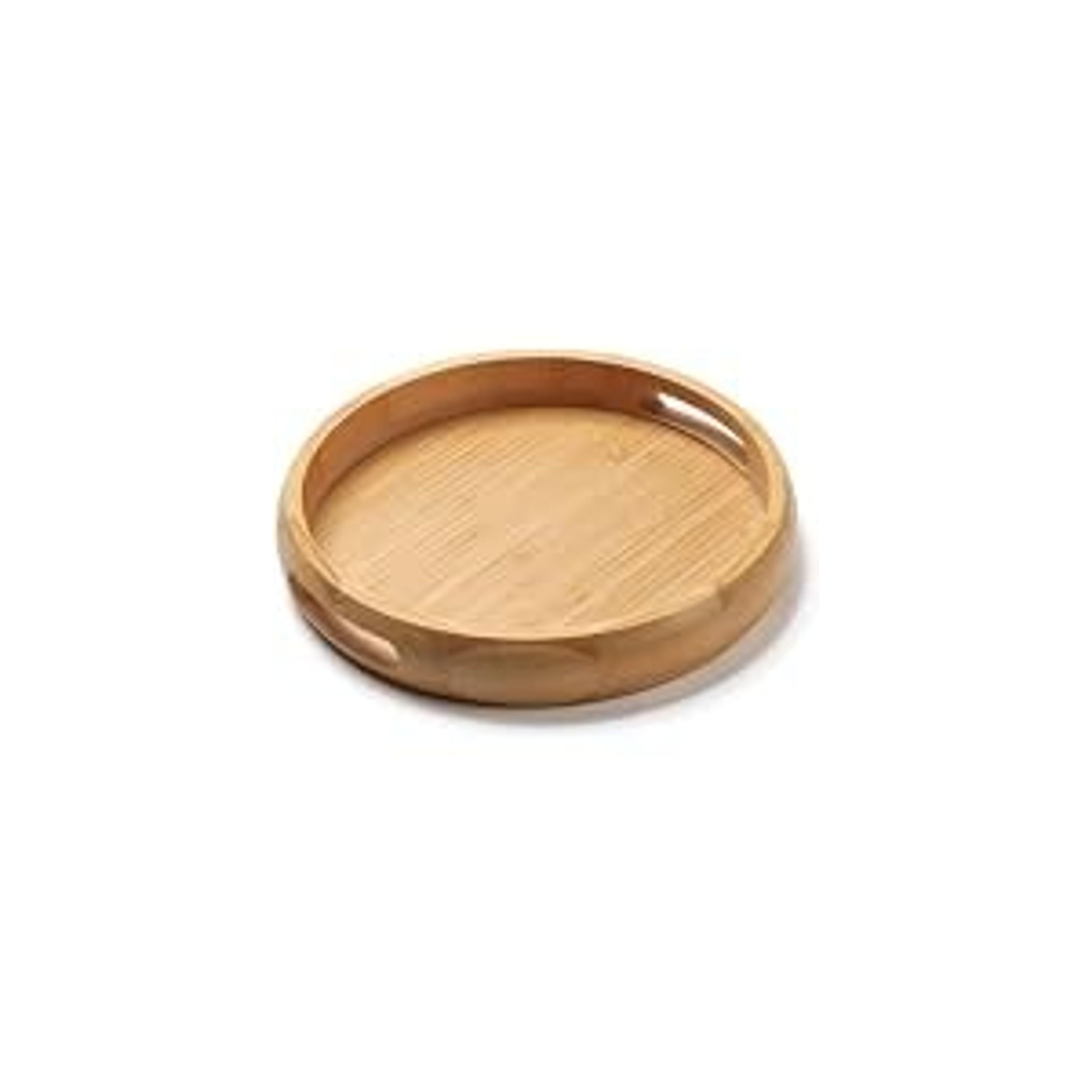 13.8 in Natural Grain Acacia Wood Tray - Kitchen Countertop Serving Tray, Coffee Table Decor, Appetizer Charcuterie Board