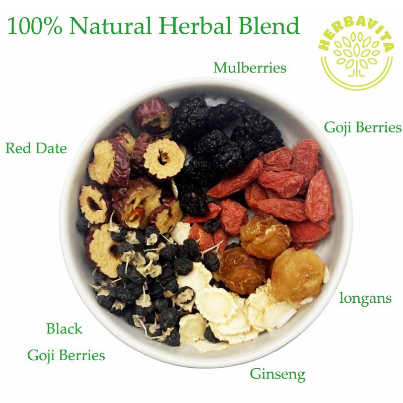 Six Treasures Kidney Detox Tea with Ginseng, Organic Herbal Cleanse for Adults, Holiday Gift for Friends, Natural Alkaline Tea TikTokShopExclusive