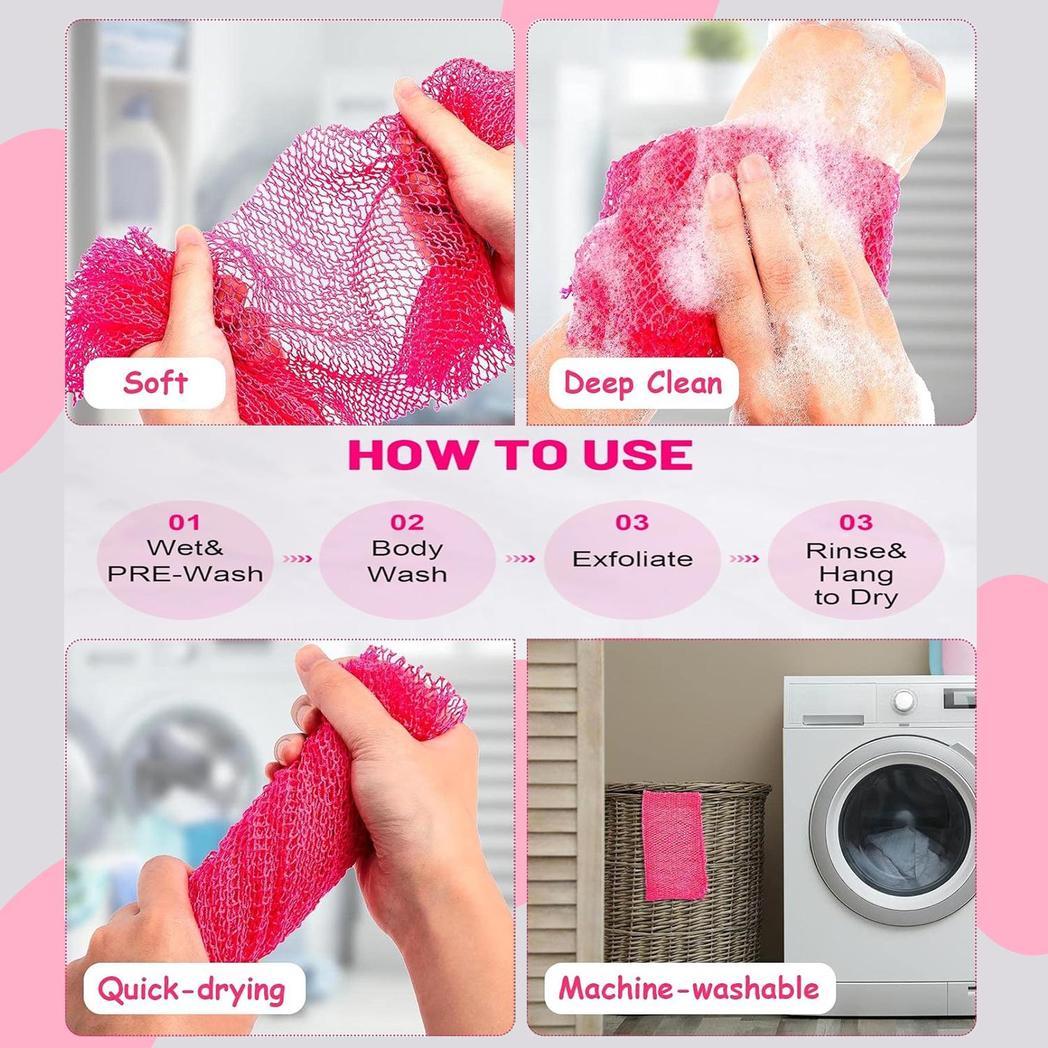 African Exfoliating Net Sponge, Ethically Sourced from Nigeria Bath Sponge, Smooth Skin Bath Sponge Shower