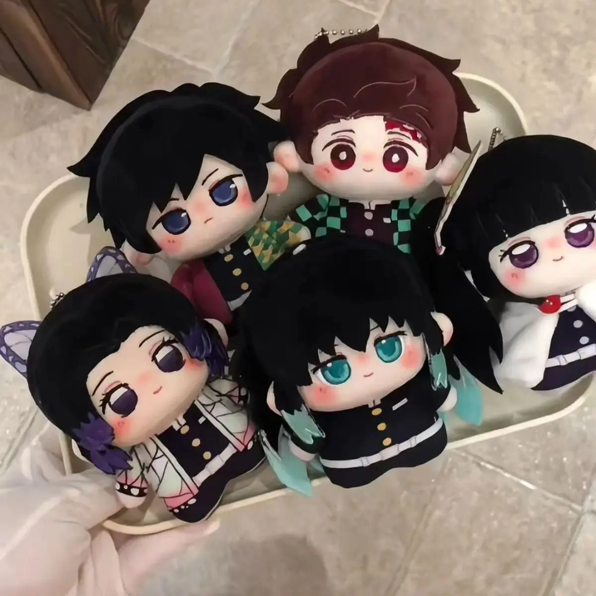 Demon Anime Figure Giyu Tomioka Mitsuri Kanroji Douma 10cm Cotton Doll Plush Toy Cute Desktop Decoration Festival Gift For Fans