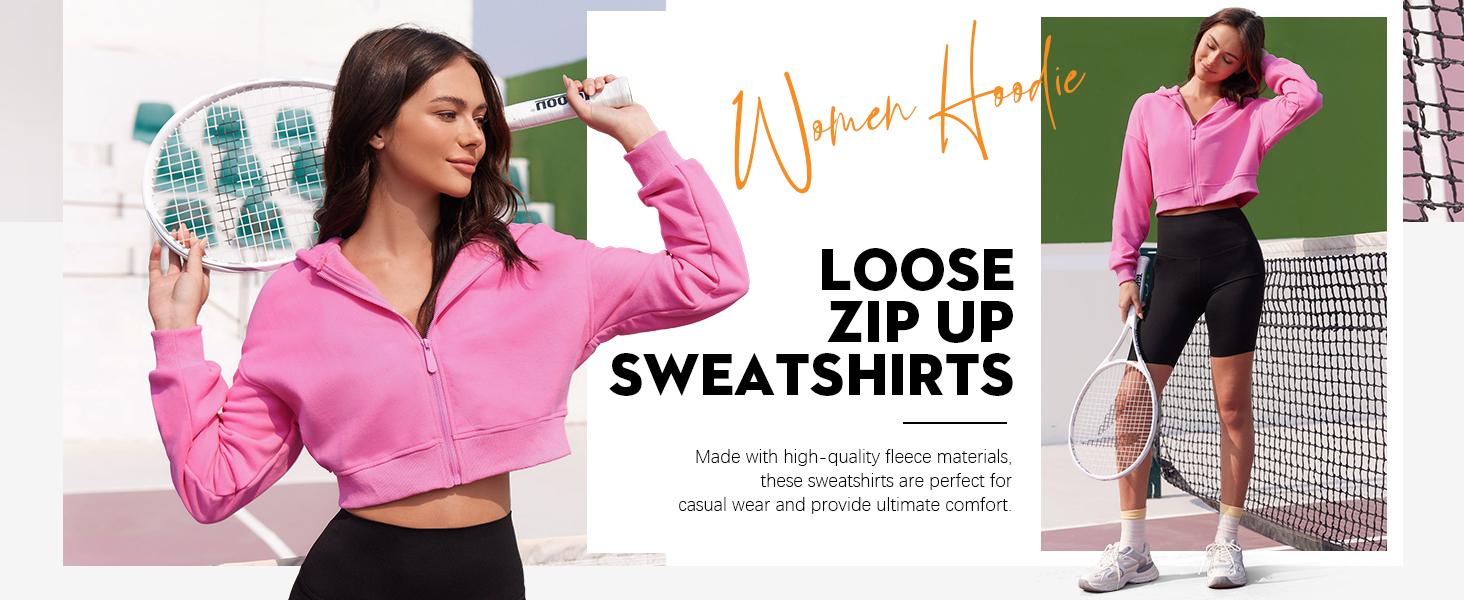 Fisoew Women's Cropped Zip Up Hoodie Sweatshirts Long Sleeve Casual Loose Y2K Pullover Tops Clothes Womenswear comfort hoodies Fisoew Women's Cropped Zip Up Hoodie Sweatshirts Long Sleeve Casual Loose Y2K Pullover Tops Clothes Womenswear comfort hoodies