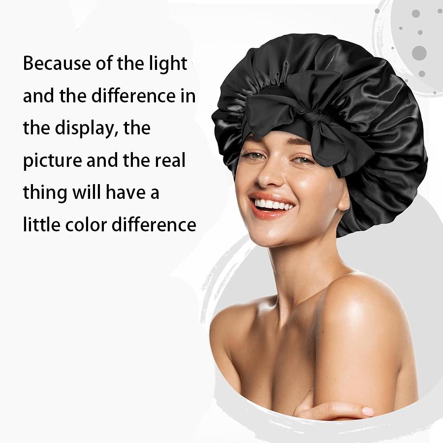 1/3 Pcs Double Layer Satin Bonnet,Soft and Breathable Hair Care Bonnet,Adjustable Night Sleeping Cap,,Heatless Styling Tool for Women,Bonnets for Sleeping