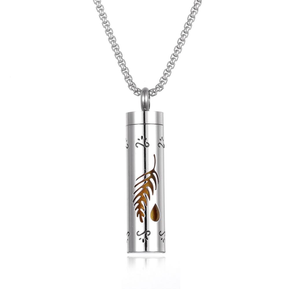 New Aromatherapy Essential Oil Diffuser Necklace - Stainless Steel Open Locket, Stainless Steel Jewelry, 70cm Chain, 1pc Perfume Pad, Everyday Wear Costume Jewelry Necklace