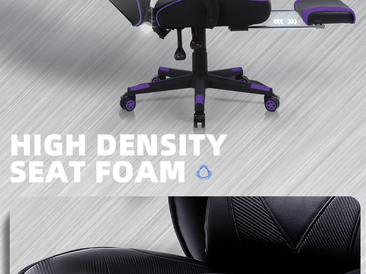 【Black Friday Special】Gaming chair with footrest Recliner Adult computer chair with massage chair Adjustable lumbar cushion Large and tall, ergonomic office gaming chair for heavy racing recliners V3028A