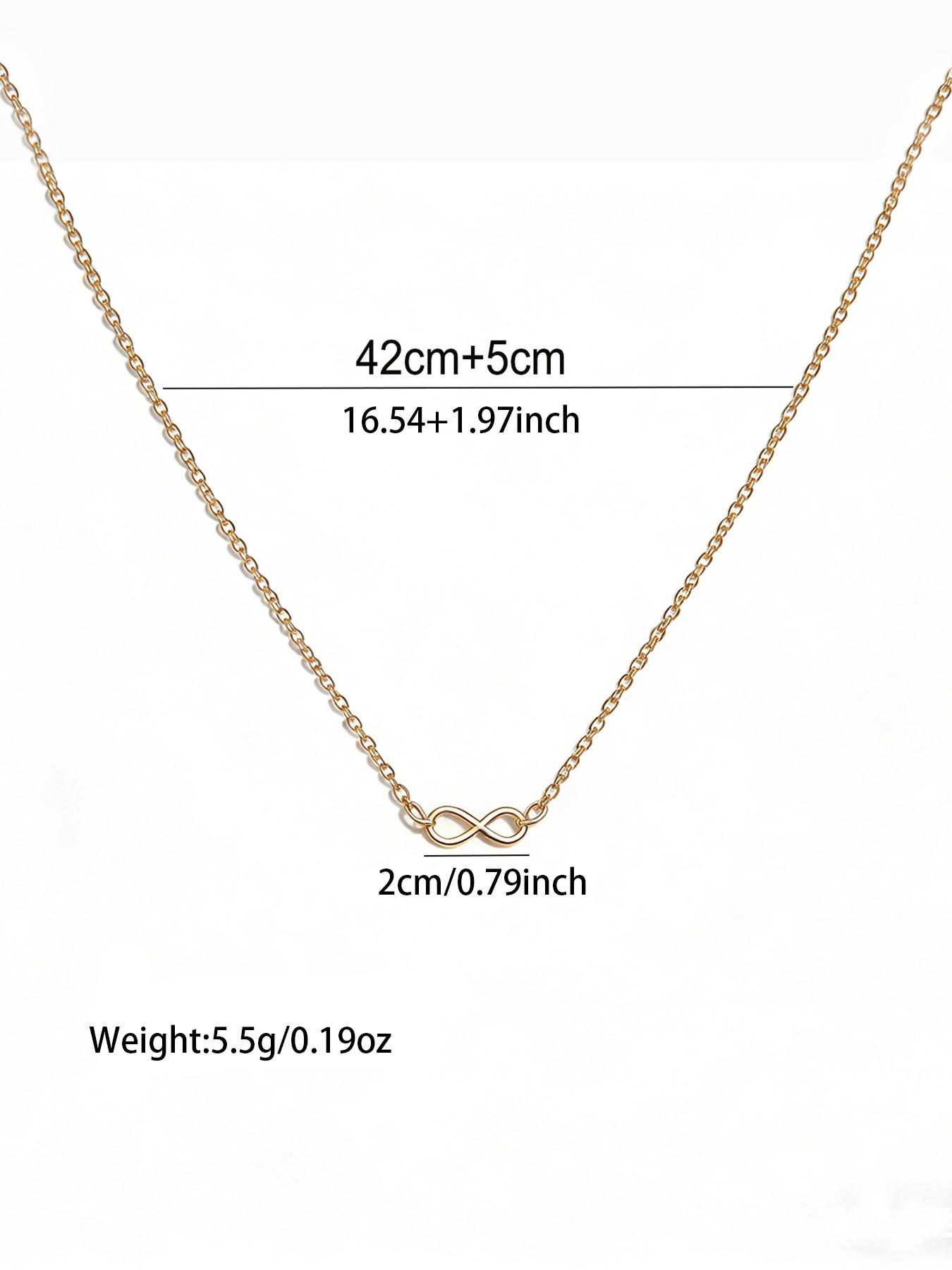 Dainty Stainless Steel Infinity Symbol Pendant Necklace For Women Minimalist Jewelry Accessories