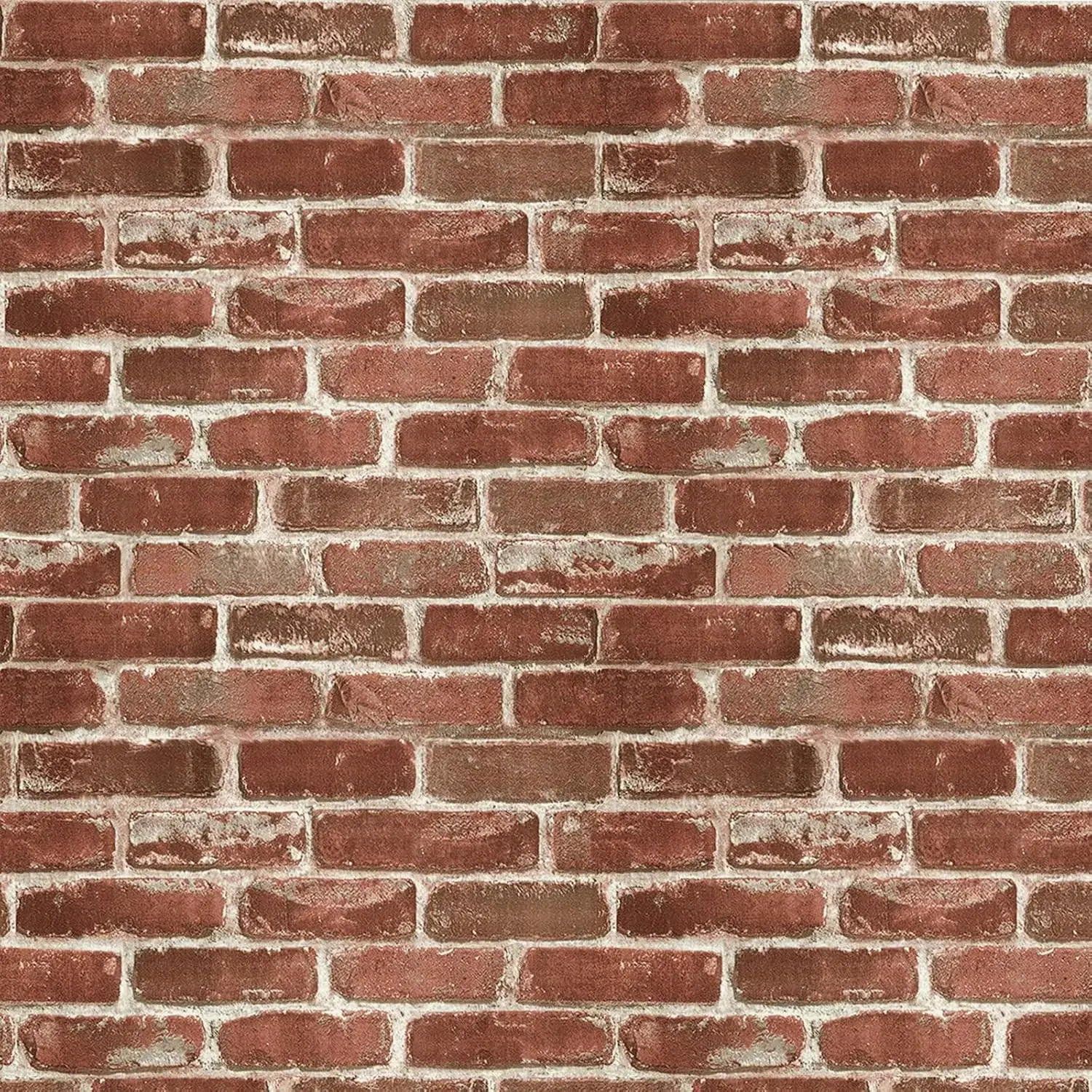 Red Brick Wallpaper Self-Adhesive Peel and Stick Wallpaper Waterproof and Removable Good for Home Decoration and Furniture Renovation 17.5 x 118 Inch