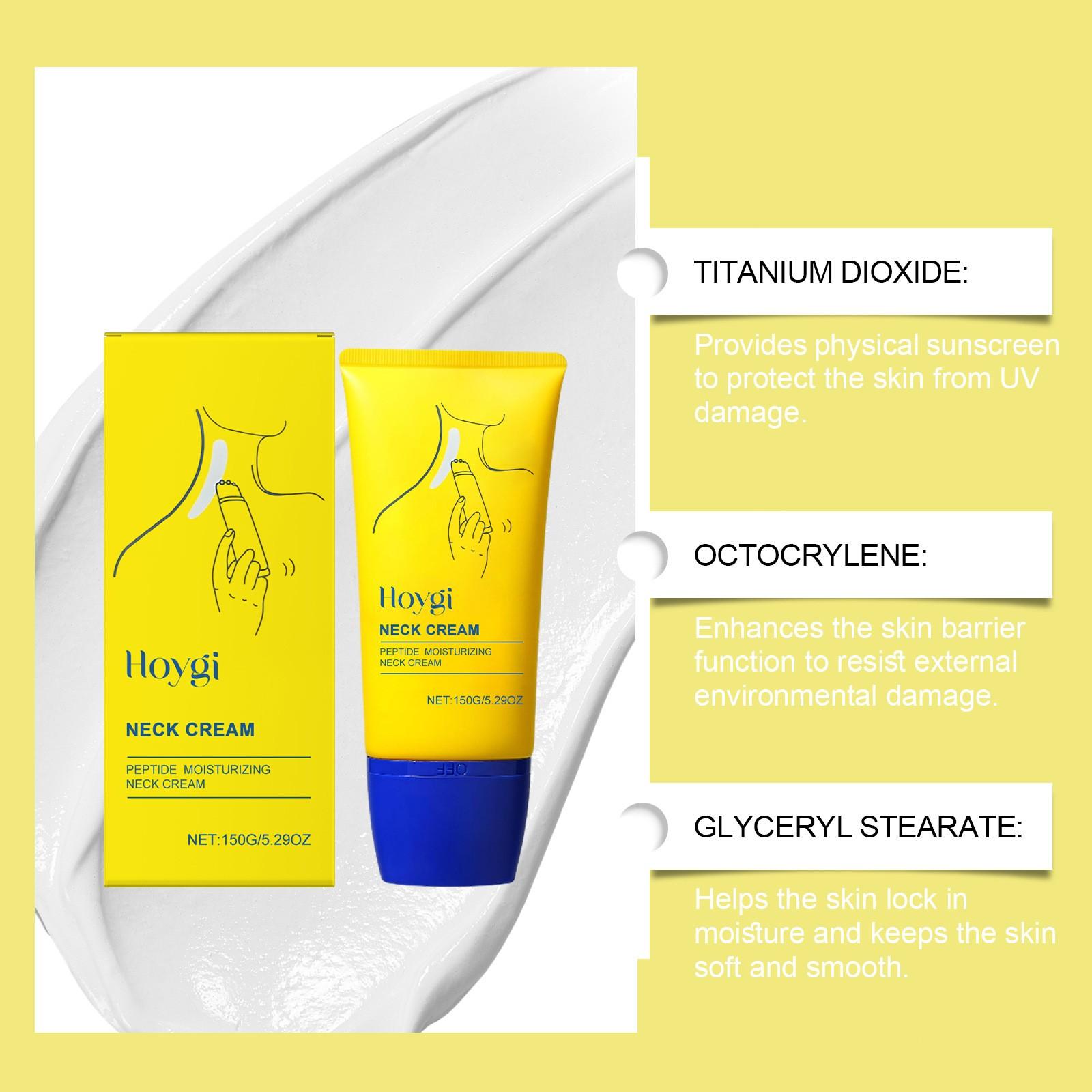 Hoygi Neck Firming Cream 150g, Moisturizing and Nourishing, Reduces Wrinkles, Tightens Skin, Gentle Neck Care Cream