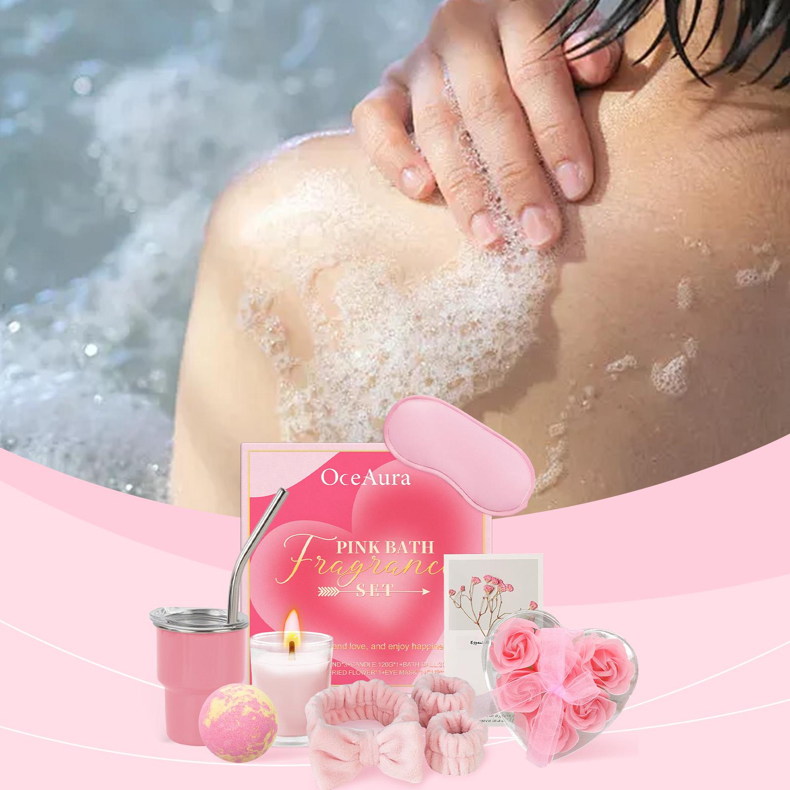 Oceaura Bath Aroma Set, Relaxing Scented Care, Refreshes Skin, Bath Gift Box, Essential Oil & Bubble Bath, Spa Experience at Home