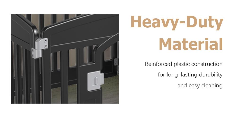 RIMIKING Pet Playpen with Secure Gate,,Modular Layout,Secure, Easy-to-Use Gate,Stable Non-Slip Base,Weather-Resistant Design,Durable Construction