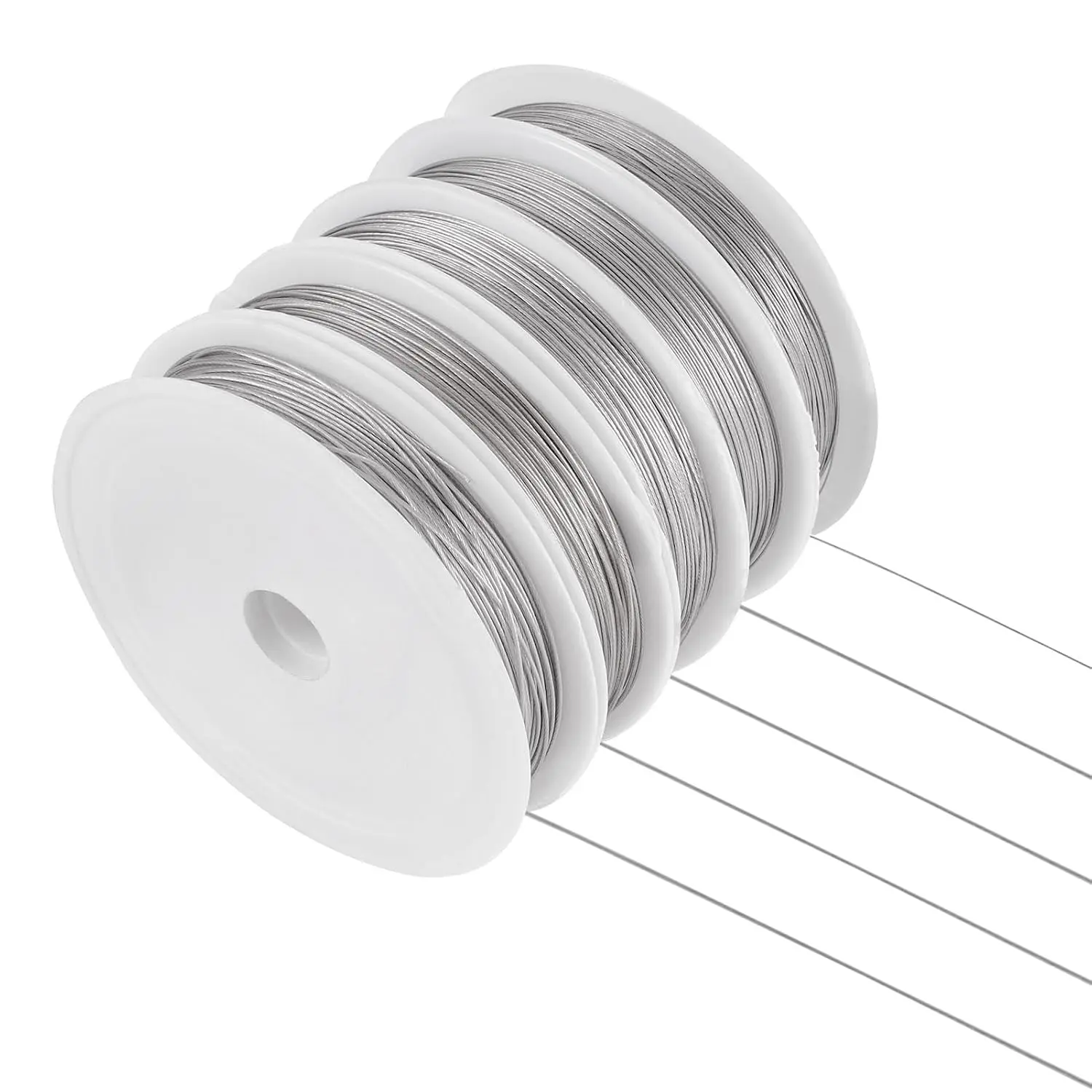 5 Roll Tiger Tail Wire 0.3 mm 0.38 mm 0.45 mm 0.5 mm 0.6 mm Wire  Beading Wire Craft String Metal Wrap Wire for DIY Necklace Bracelet  Making