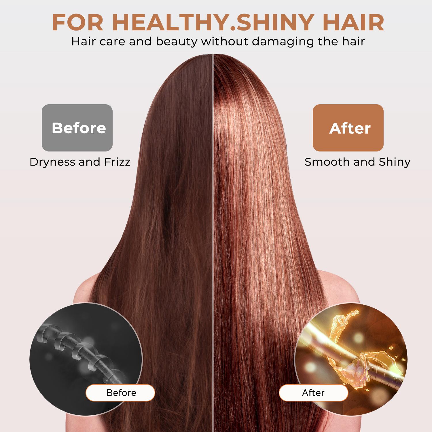 1pc Summer Cool Air Hair Straightener Hair Blower 3 In 1 Multifunctional Hair Dryer & Hair Straightener & Hair Curler Wet to Dry with Cool Wind or Hot Wind 4 Temperature Adjustable Straightening Iron