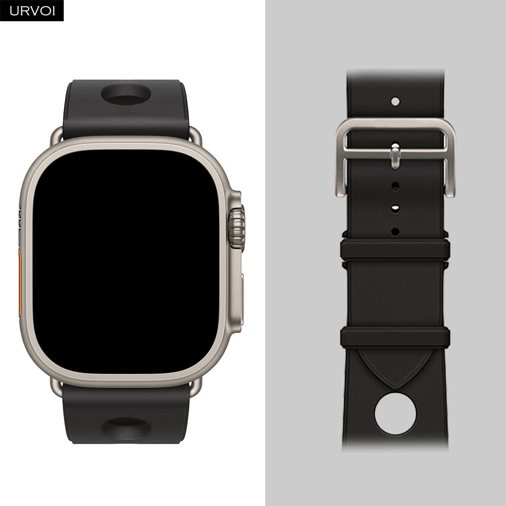 URVOI Scub’H Diving Band for Apple Watch Ultra 3 2 1 Series 11 10 9 8 SE 3 Seamless adapters with high-performance Silicone rubber strap