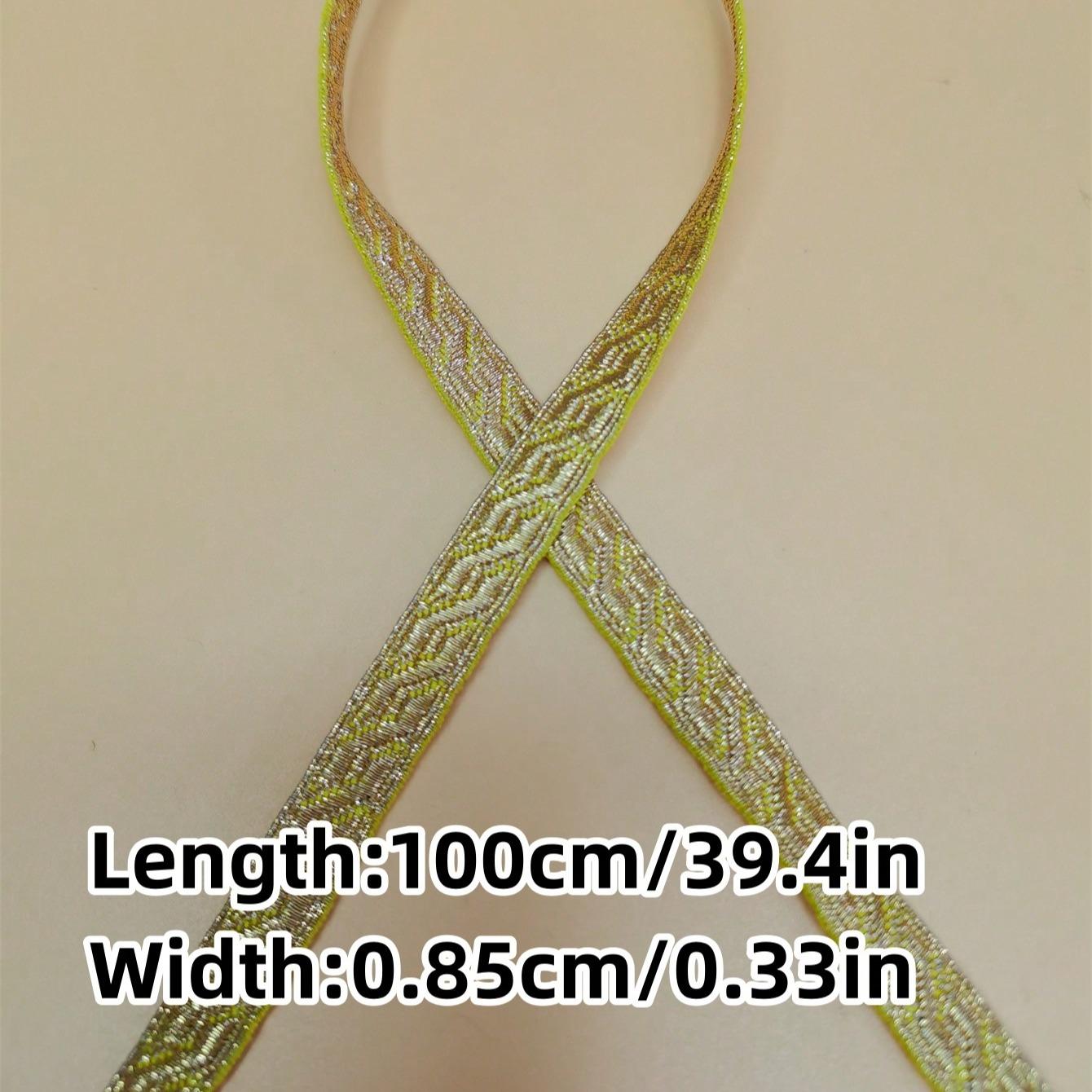 Stair Pattern Decorative Ribbon, 0.85cm X 100cm, Ideal for Band Clothing, Hats, Pins, Shoulder Patches, DIY Sewing Supplies