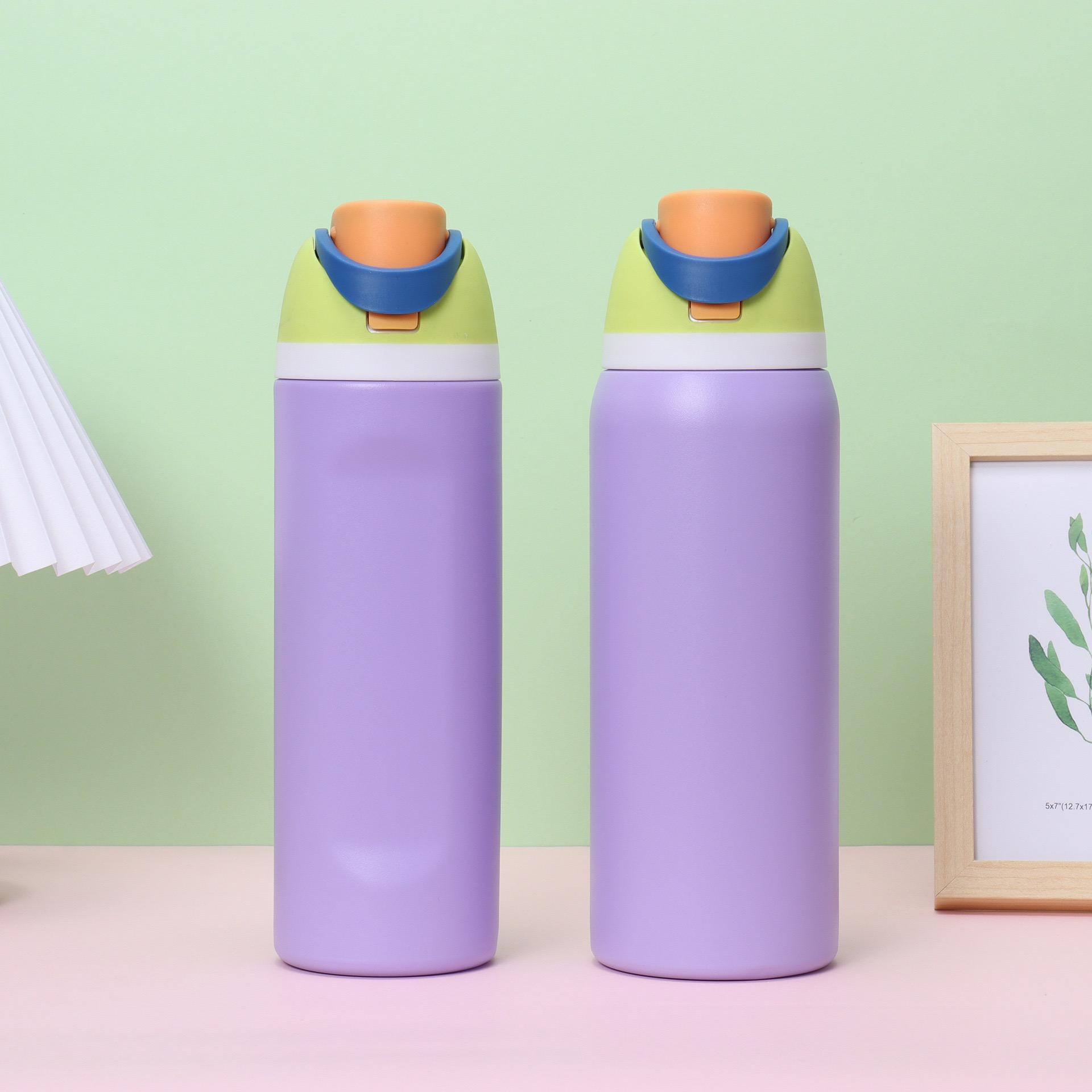 Stainless Steel Insulated Water Bottle with Straw, BPA-Free, Ideal for Outdoor Students and Office Workers, Travel Sports Cup