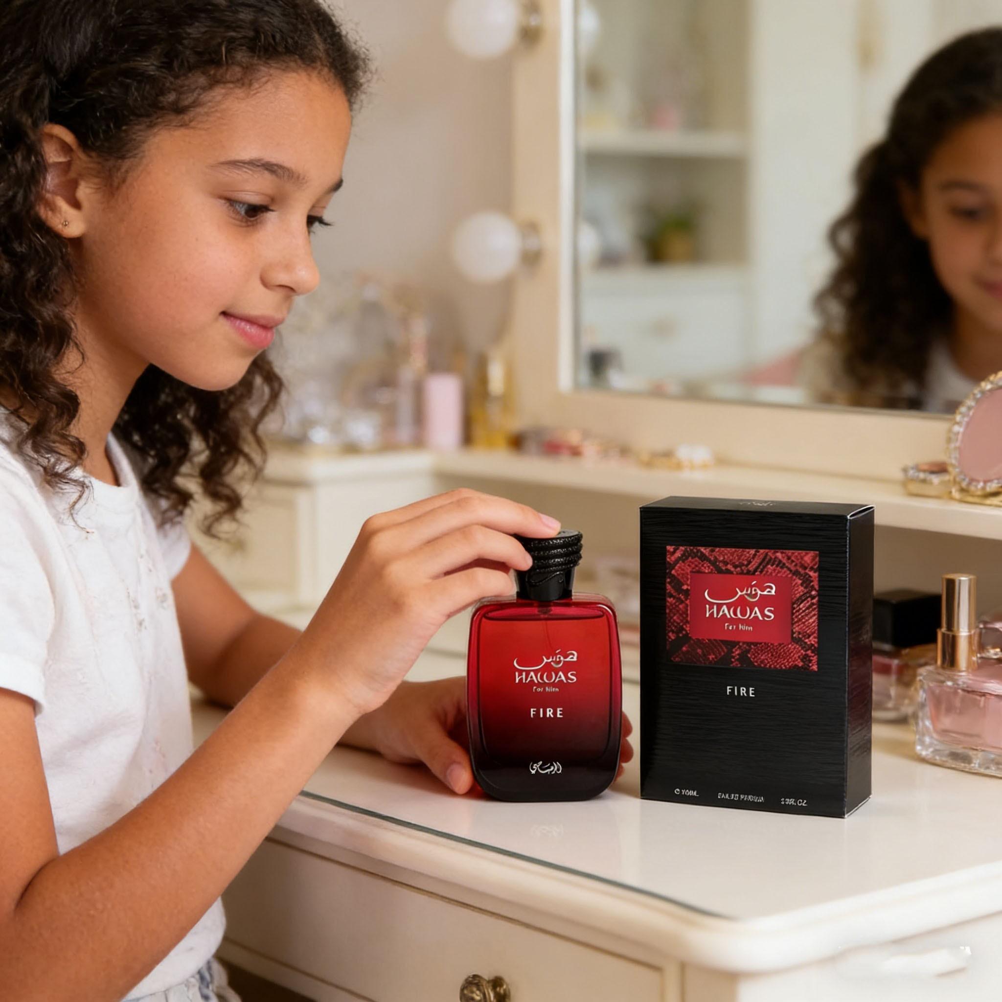 Harvey Rasasi Hawas Fire Eau De Parfum Unisex Perfume, 100ML Fragrance for Men and Women, Long-Lasting Scent, Ideal Gift Choice