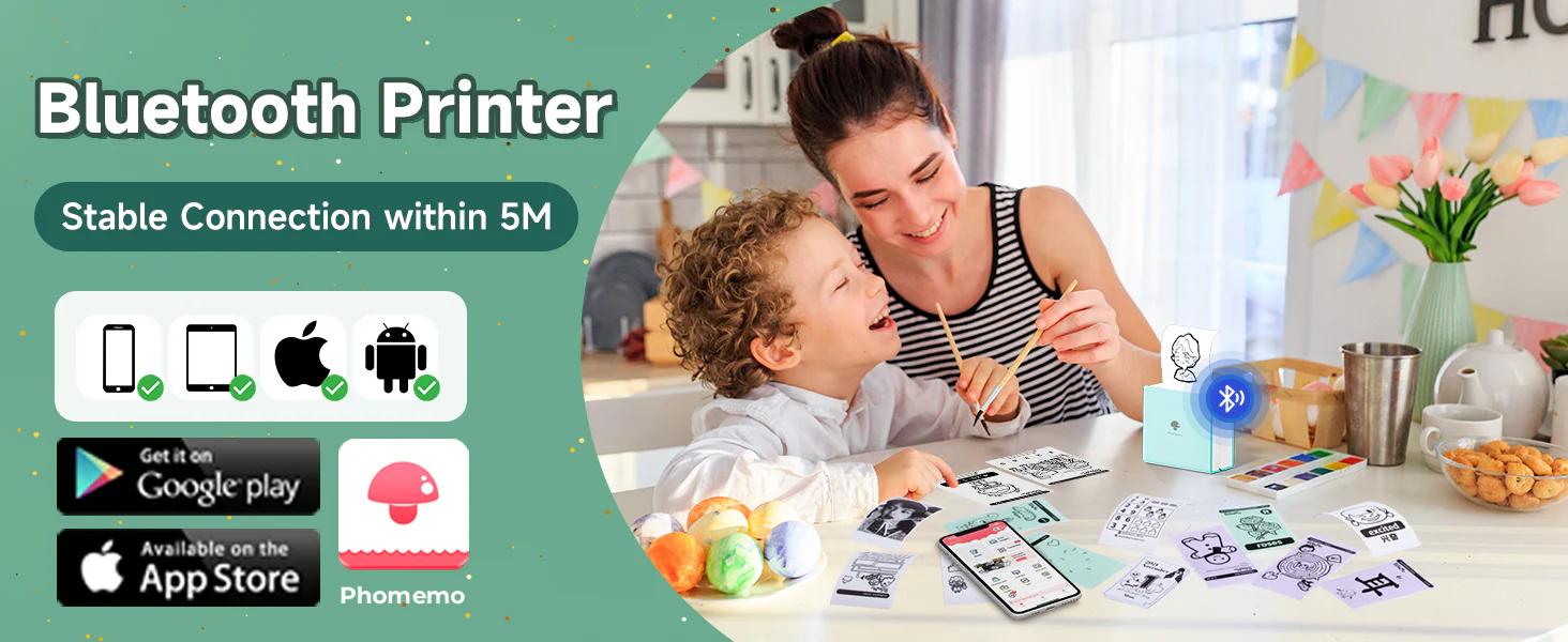 Phomemo M02 Mini Sticker Printer – Portable Inkless Thermal Printer for DIY Crafts, Journals, Photos, Study Notes & Labels – Ideal for Home, School & Travel Phomemo M02 Mini Sticker Printer – Portable Inkless Thermal Printer for DIY Crafts, Journals, Photos, Study Notes & Labels – Ideal for Home, School & Travel