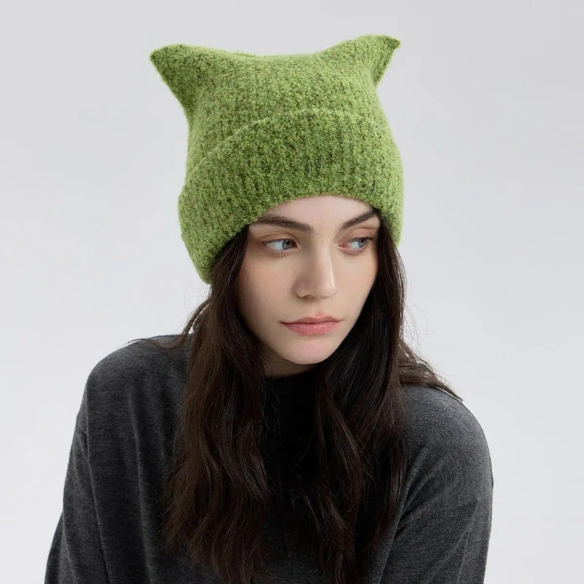 Trendy Cozy Unisex Wool Blend Knit Beanie Hat for Women and Men - Warm Thickened Winter Thermal Cap with Personalized Soft Texture, Versatile Cold Weather Gear, Stylish Streetwear Headwear, Perfect for Daily Outdoor Commute, Winter Travel & Holiday Gift