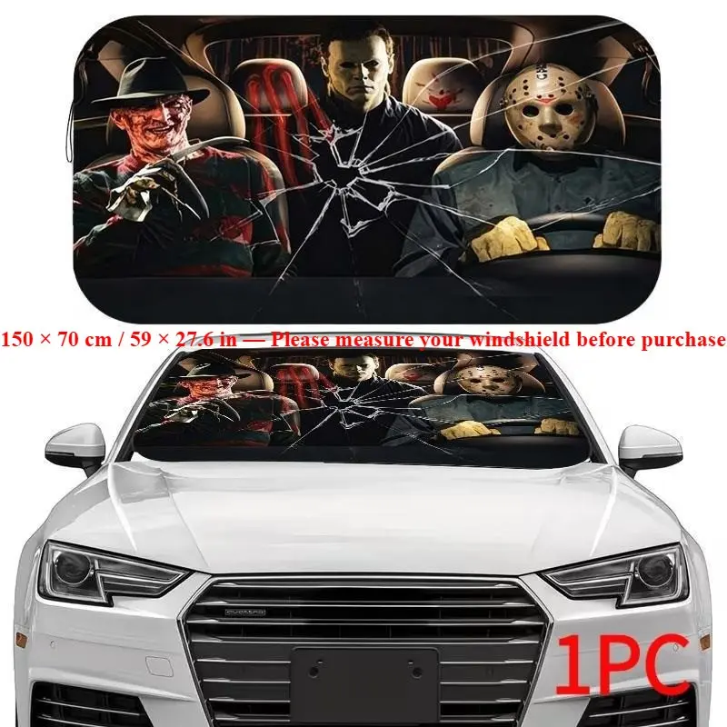 Car Windshield Sunshade, UV Protection Foldable Sunshade, Keeps Car Cool, Enhances UV Reflection, Fun Car Accessory, Fits Sedan, Suv, Off-Road Vehicles, Front Window Sun Shade For Car, Windshield Shade Cover