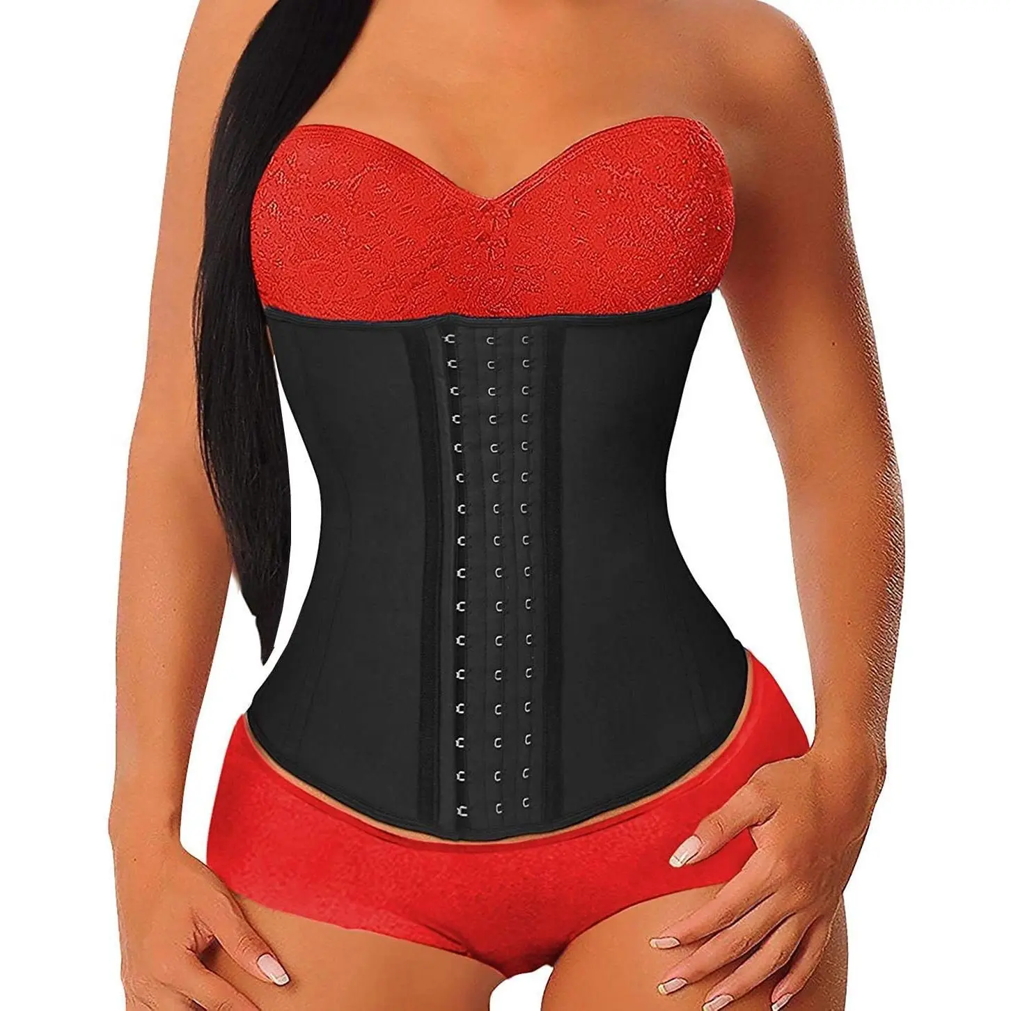 Women's Underbust Latex Sport Girdle Waist Trainer Corset Hourglass Body ShaperGift
