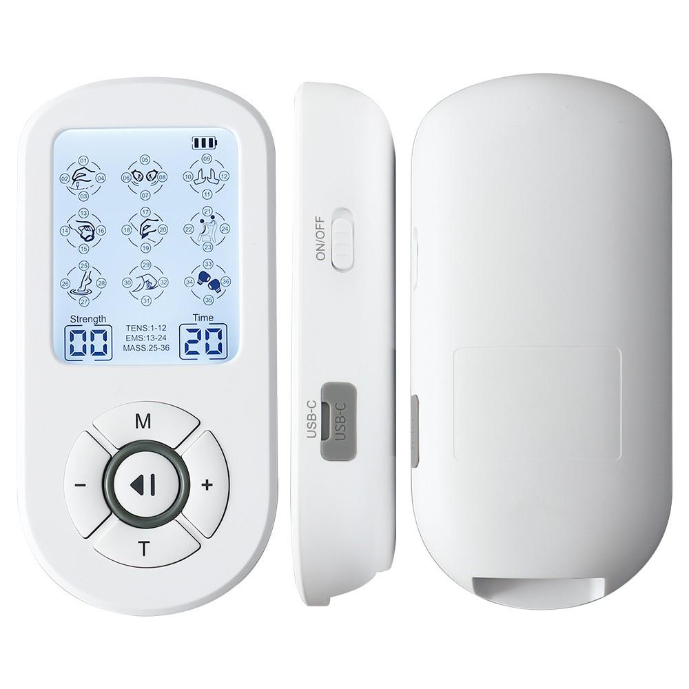 36 Modes Electrical EMS Muscle Stimulator 2 Output Tens Massage Physiotherapy Apparatus Pulse Therapy Acupuncture Device Full Body Relax Massager 30 Intensity Electrostimulator Multifunctional Massager