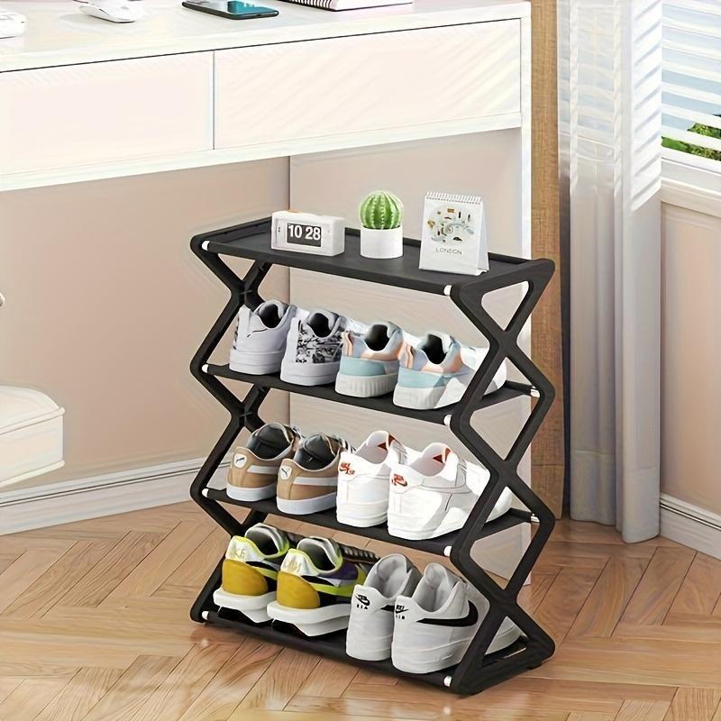 Modern Simple Multi-Layer Shoe Rack, Narrow Space-Saving Design, Entryway Door Storage, Home Entrance Dormitory Shoe Cabinet Dustproof, Shoe Rack Organizer