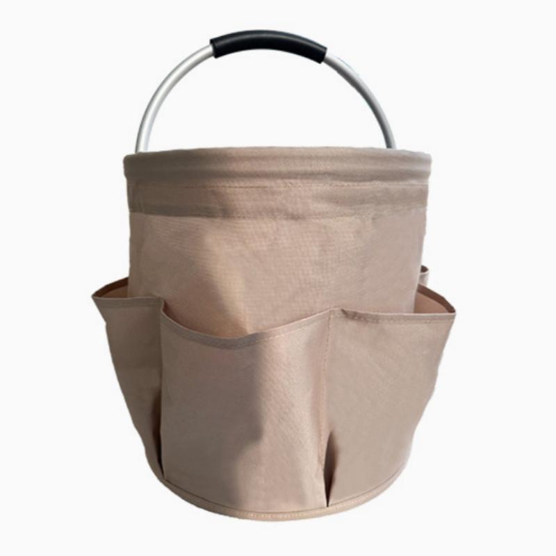 Foldable Multi-Functional Handheld Storage Basket, Outdoor Picnic Camping Tool Bucket, Waterproof Oxford Fabric Organizer