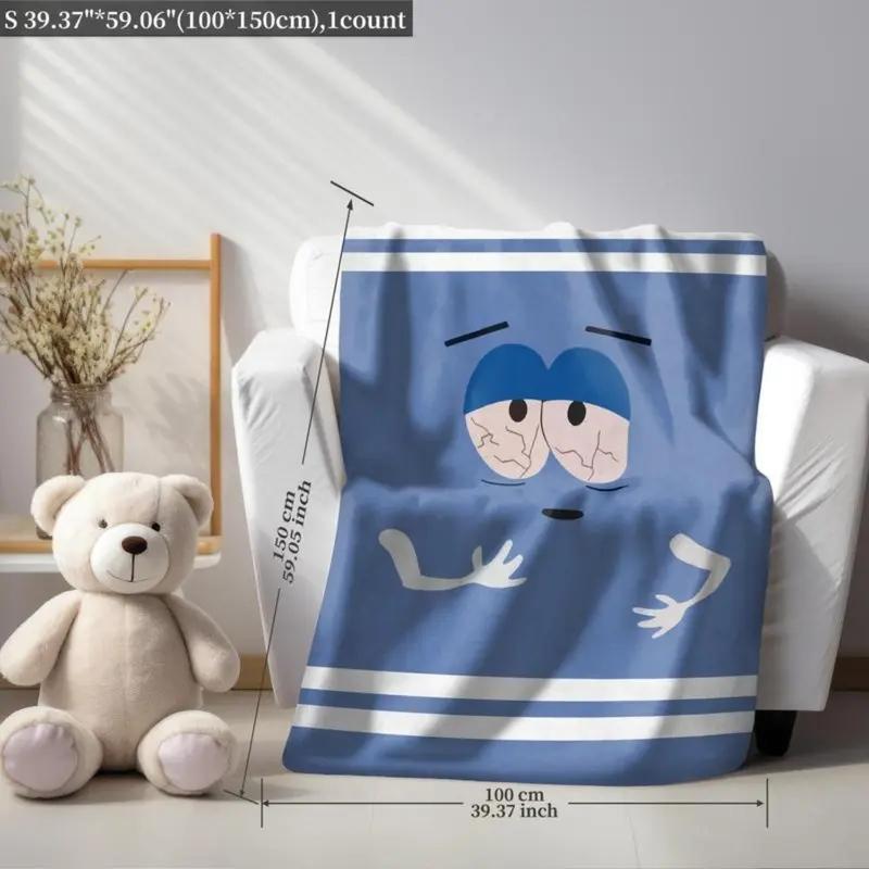 Cartoon Pattern Soft Blanket, 1/2 Counts Casual Throw Blanket, Air-Conditioned Room Blanket, Warm Nap Blanket for Home & Office