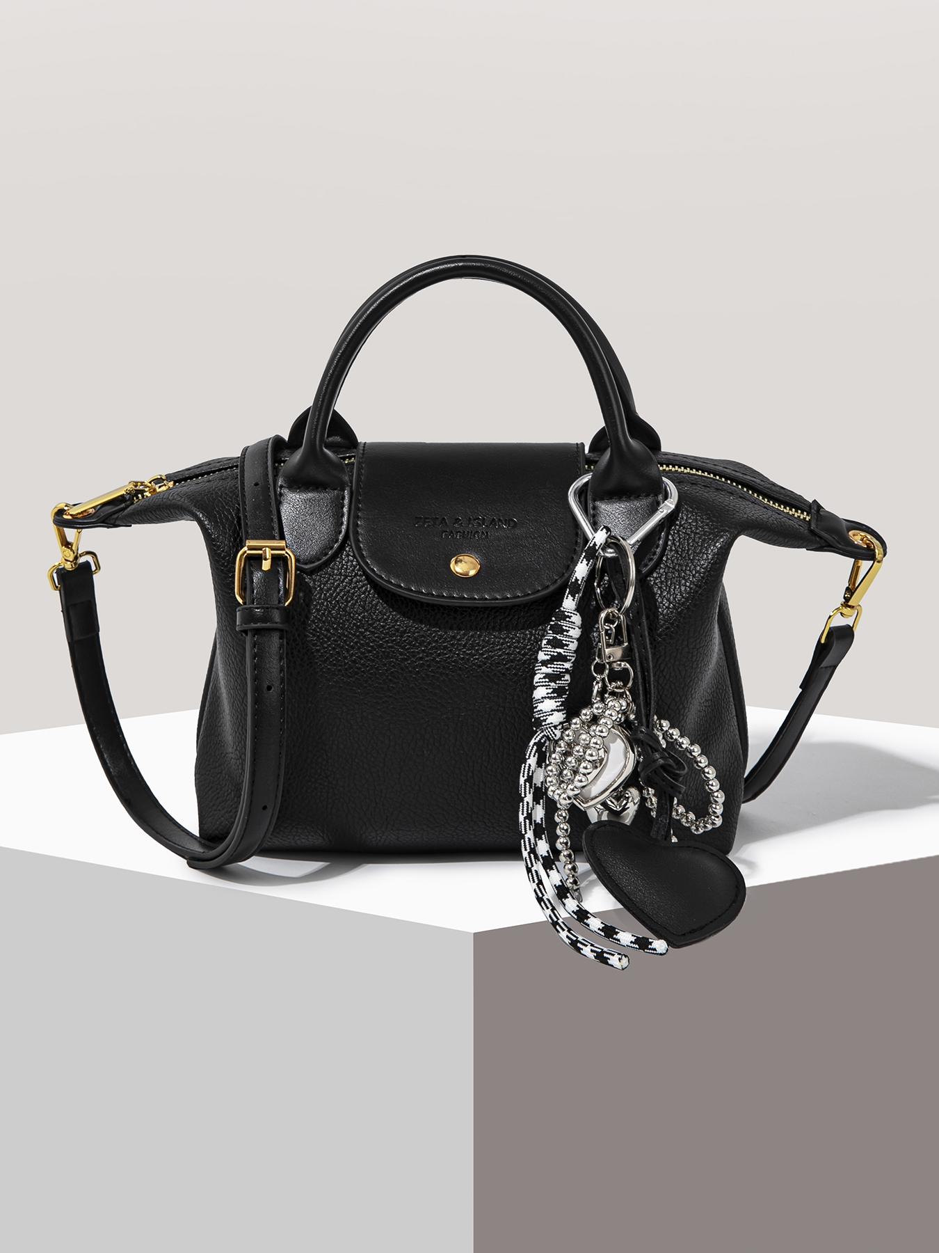 Women's Elegant Solid Color Handbag, Fashionable PU Leather Zipper Shoulder Bag for Daily Use, 2025 Fall & Winter Trendy High-quality Commuting Bag, Versatile PU Tote Satchel, Commuter Bag, Crossbody Shoulder Handbag