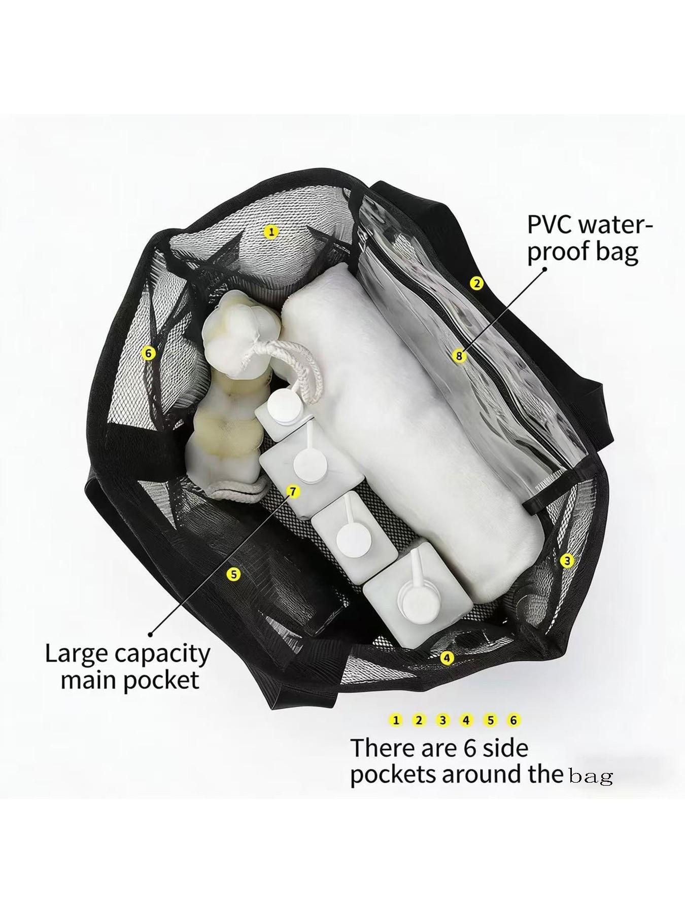 Women's Beach Bag, Casual Hobo Pool Bag with Zipper Inner Pocket, Foldable Swim Tote for Vacation Essentials, Stylish and Practical