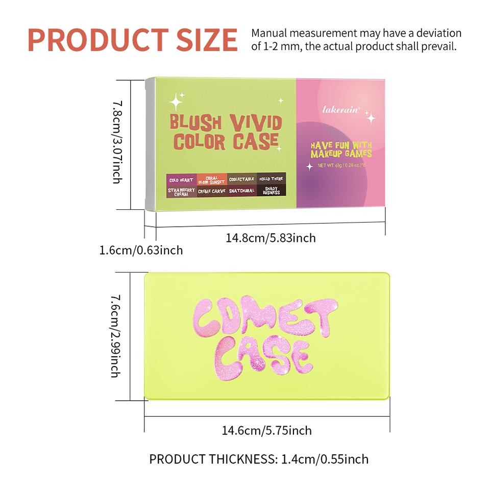 Multi-colour cream blush, matte blush, cream blush, all-in-one contouring, dual-use for lips and cheeks, creamy blush, portable make-up palette, long-lasting matte finish