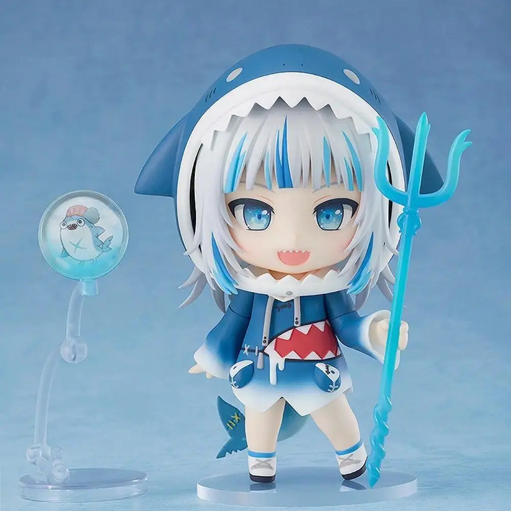 New Q Version Nendoroid Cute Shark Girl 1688 Action Figures Interchangeable Face Doll Model Toys Collection Desktop Ornament