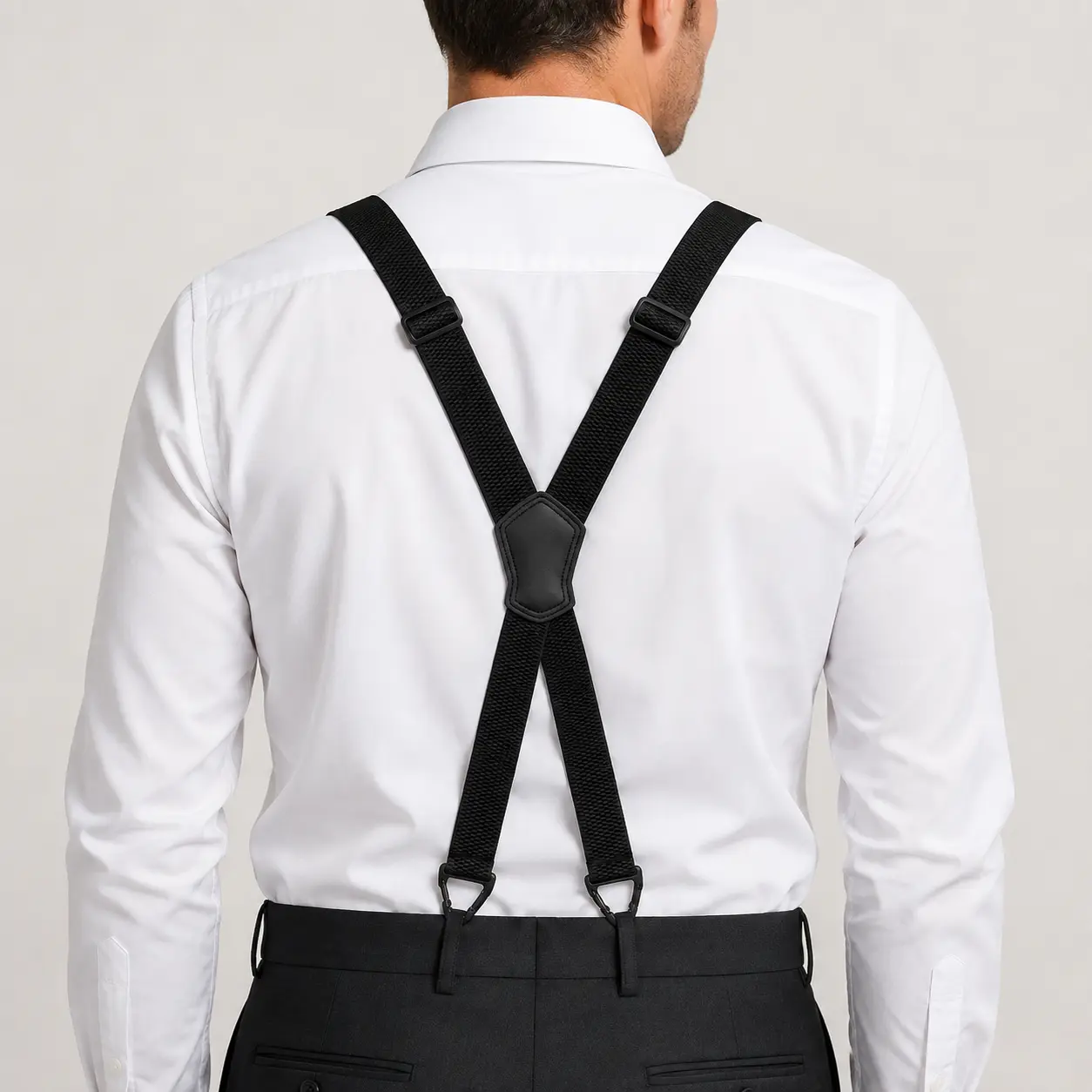 Hidden Suspenders for Men 1.5'' Heavy-Duty Under Clothes 4 Snap Loops Outdoor & Skiing