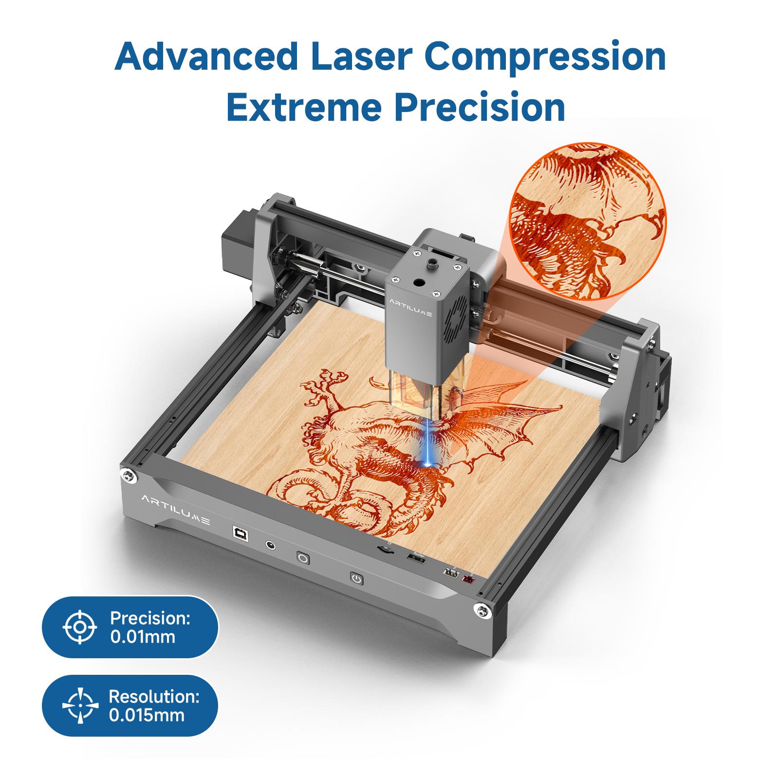 ARTILUME U1 Portable Laser Engraver, High-Precision Compressed Laser, 0.01mm Accuracy, 150×200mm Large Working Area, Supports Offline Engraving, Ideal for Wood, Leather, Fabric, Acrylic – Perfect for DIY Crafts, Personalized Gifts & Small Business