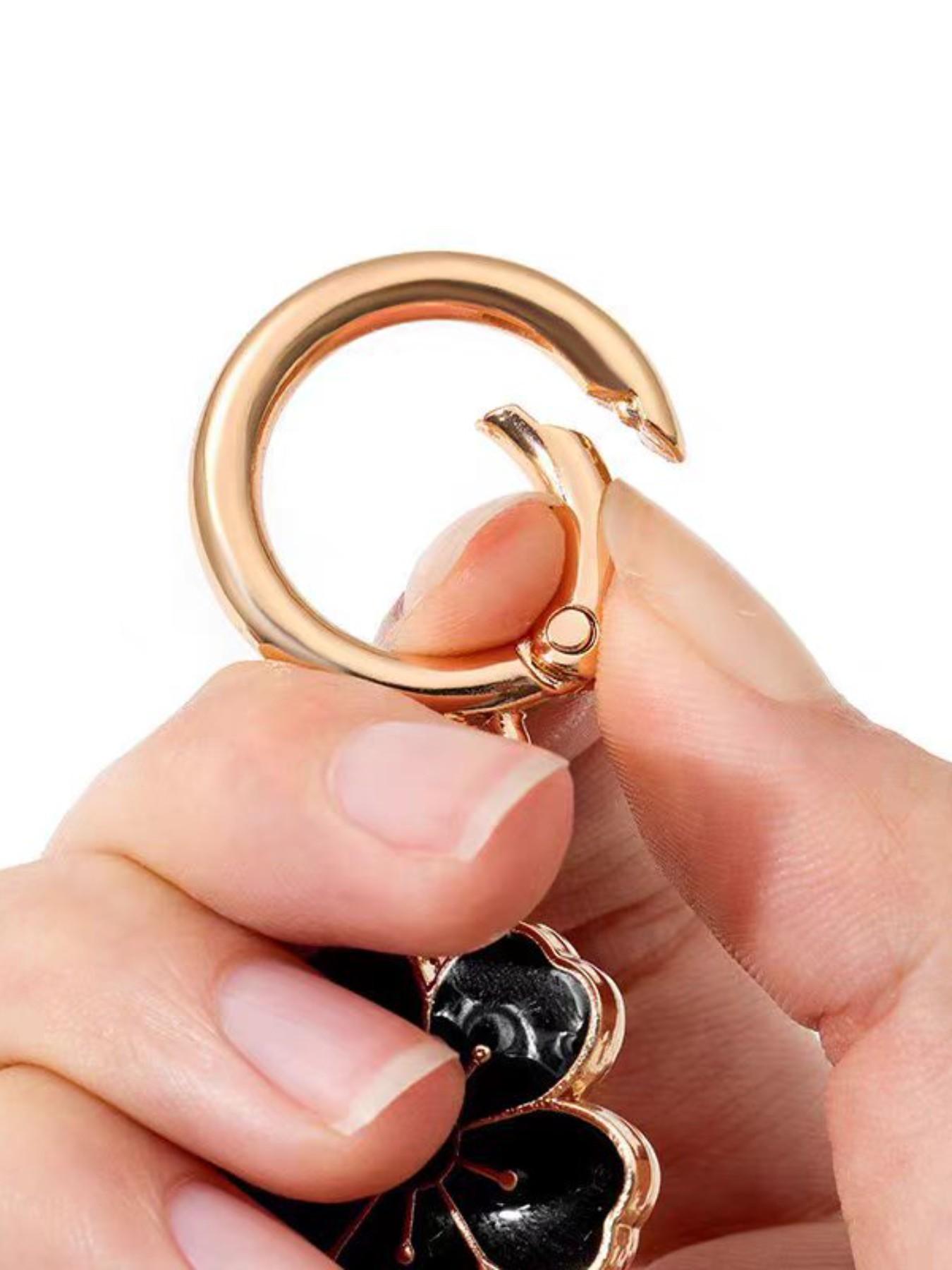 Cherry Blossom Pattern Bag Extension Chain, Shoulder Bag Chain, Replacement Shoulder Strap. Cherry Blossom-shaped Clasp Bag Extension Chain, Bag Shoulder Strap Accessories, Bag Extension Chain, used for making pendants and accessories for handbags and wal