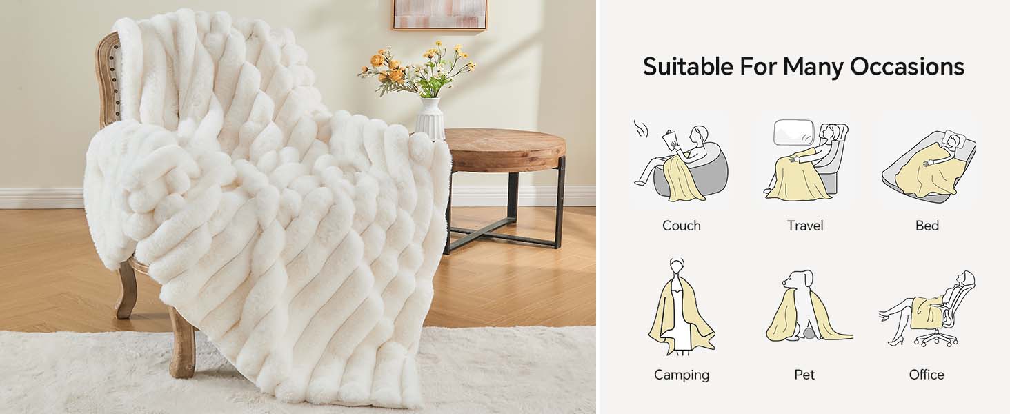 Bedelite Striped Blanket for Couch Soft Cozy Fluffy Light Weight Warm Plush Fuzzy 300GSM Valentine's Day gift Machine Washable 50x60 Twin 60x80 Queen 90x90 King 108x90 Spandex Blend Ultra Soft