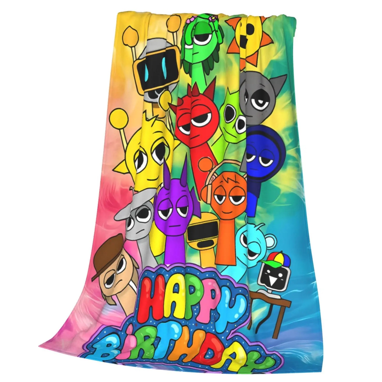 Sprunki Blanket Flannel Blanket Soft And Warm Flannel Blanket Cute Cartoon Plush/Holiday Gift For Friends Birthday Gifts Holiday Party Home Decoration Halloween Blanket Christmas Blanket Throw Blanket Home Decor Birthday Gift