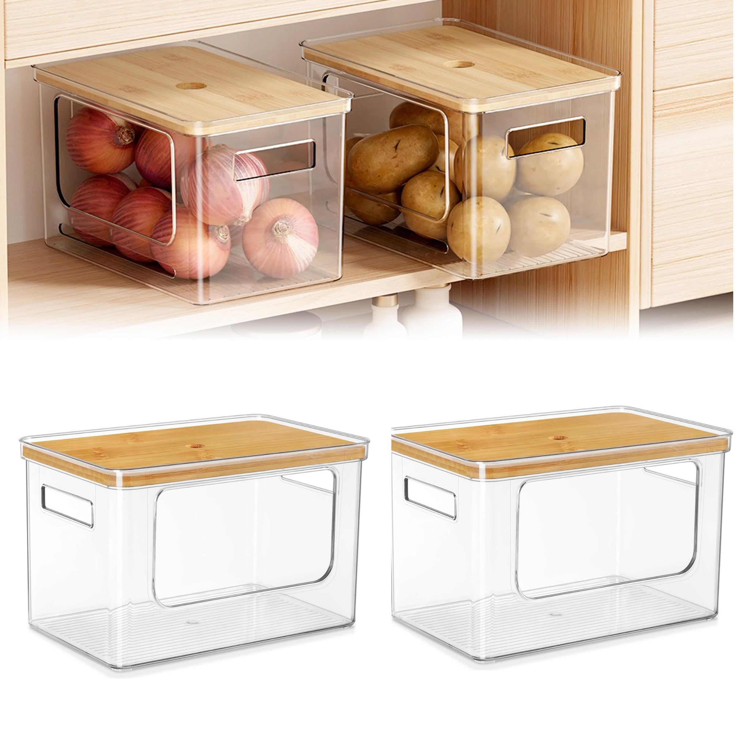 Covered storage box, suitable for kitchen and built in brush, with liquid compartment, laundry room garbage bag stand, food cabinet, kitchen cabinet, sink under storage box