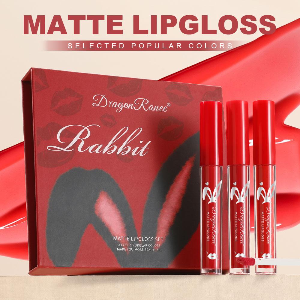 Six-Piece Lip Gloss Gift Box Set, Long-Lasting Matte Liquid Lipstick, High-Pigment Waterproof Lip Stain, Matte Lip Gloss, Lip Products Makeup #GLOBAL PICKS